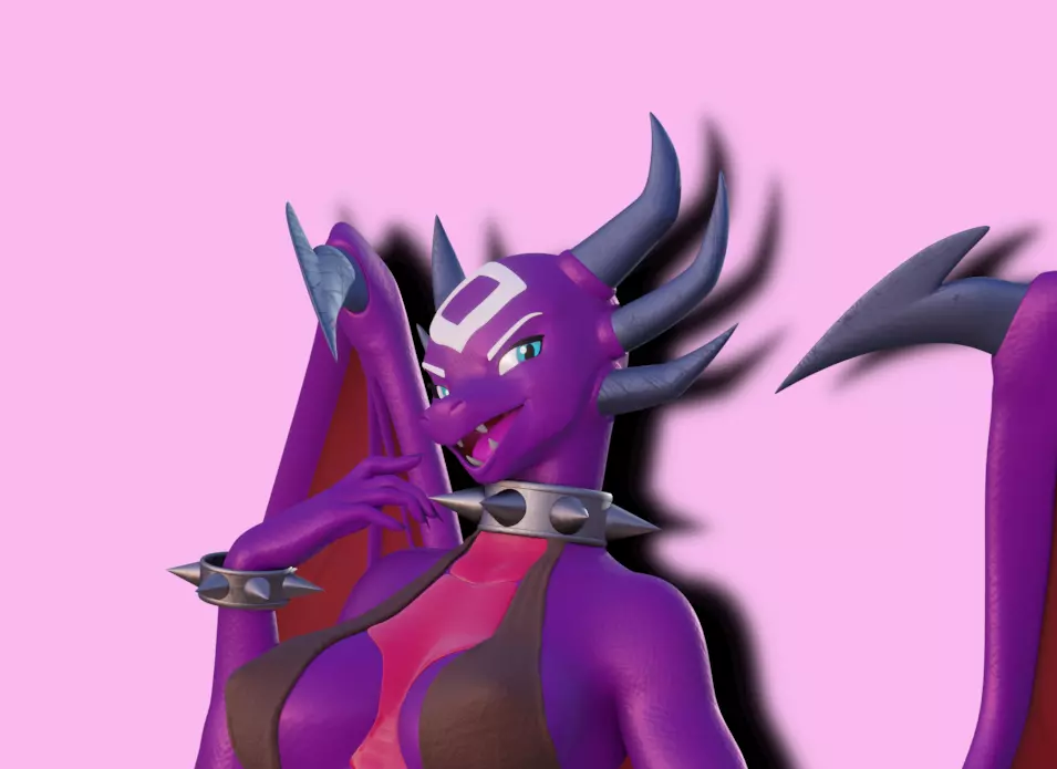 Anthro Cynder Low-poly 3D model