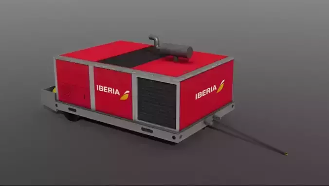 Airport - Air Conditioner Unit Low-poly 3D model