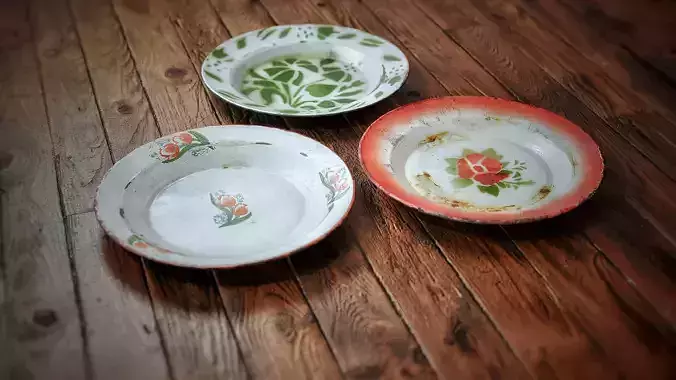 Rusty Plate 3D model Realistic 