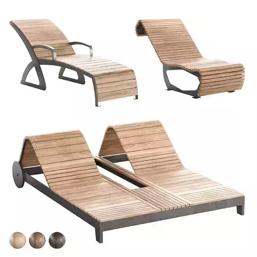 Park benches chaise longue 3