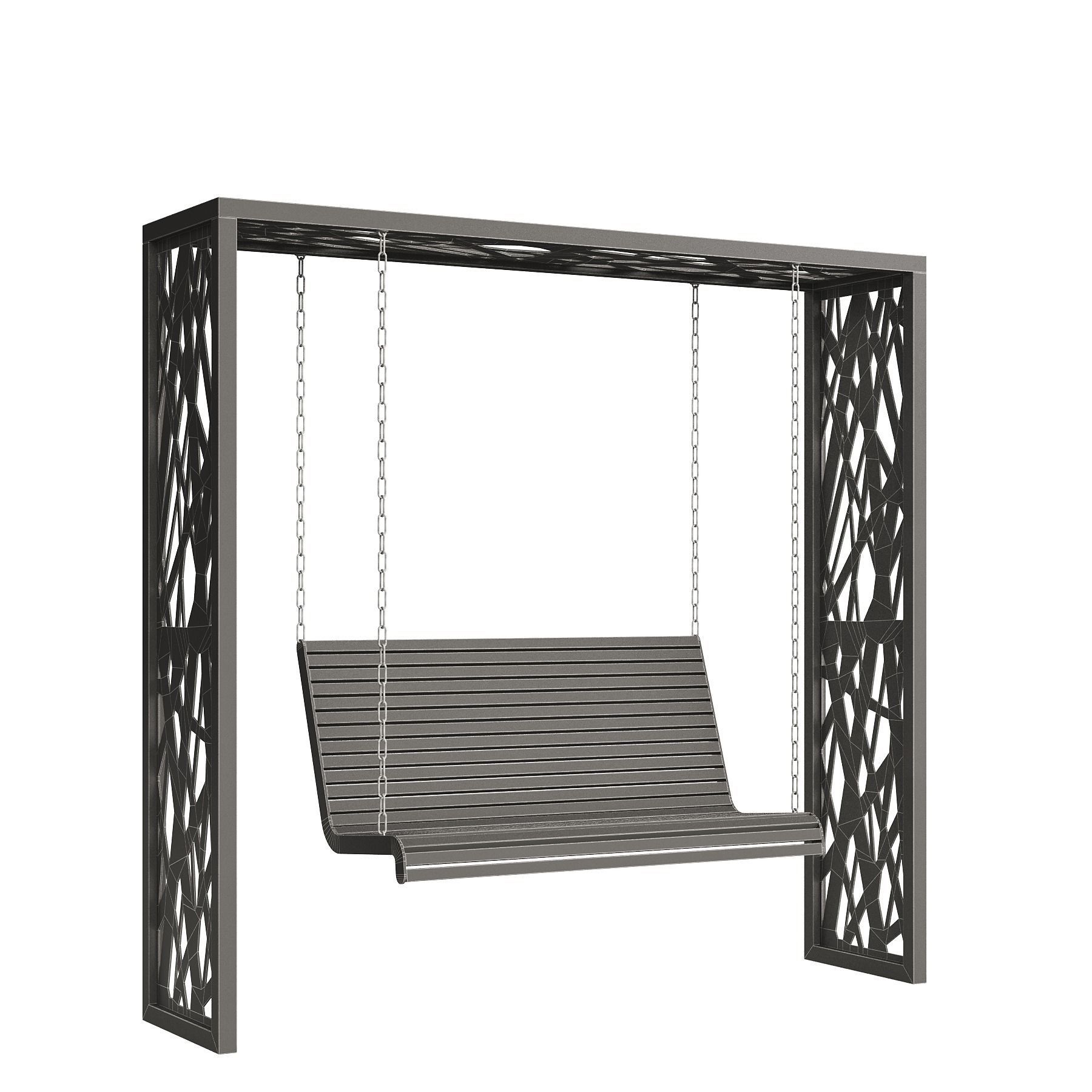 Swing set with canopy 3D model_5