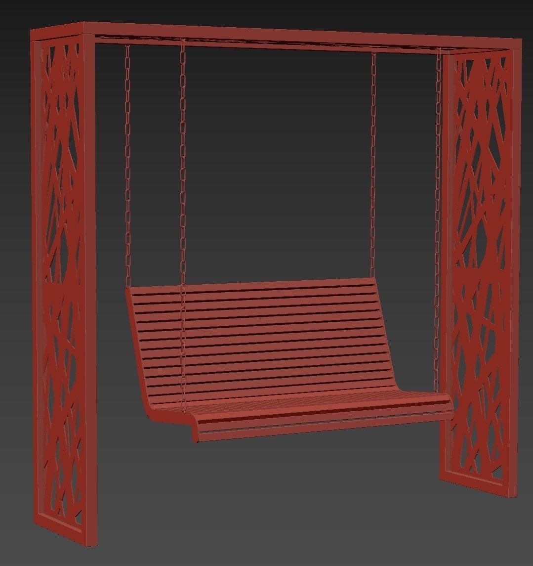 Swing set with canopy 3D model_17