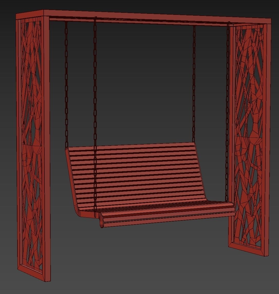 Swing set with canopy 3D model_14