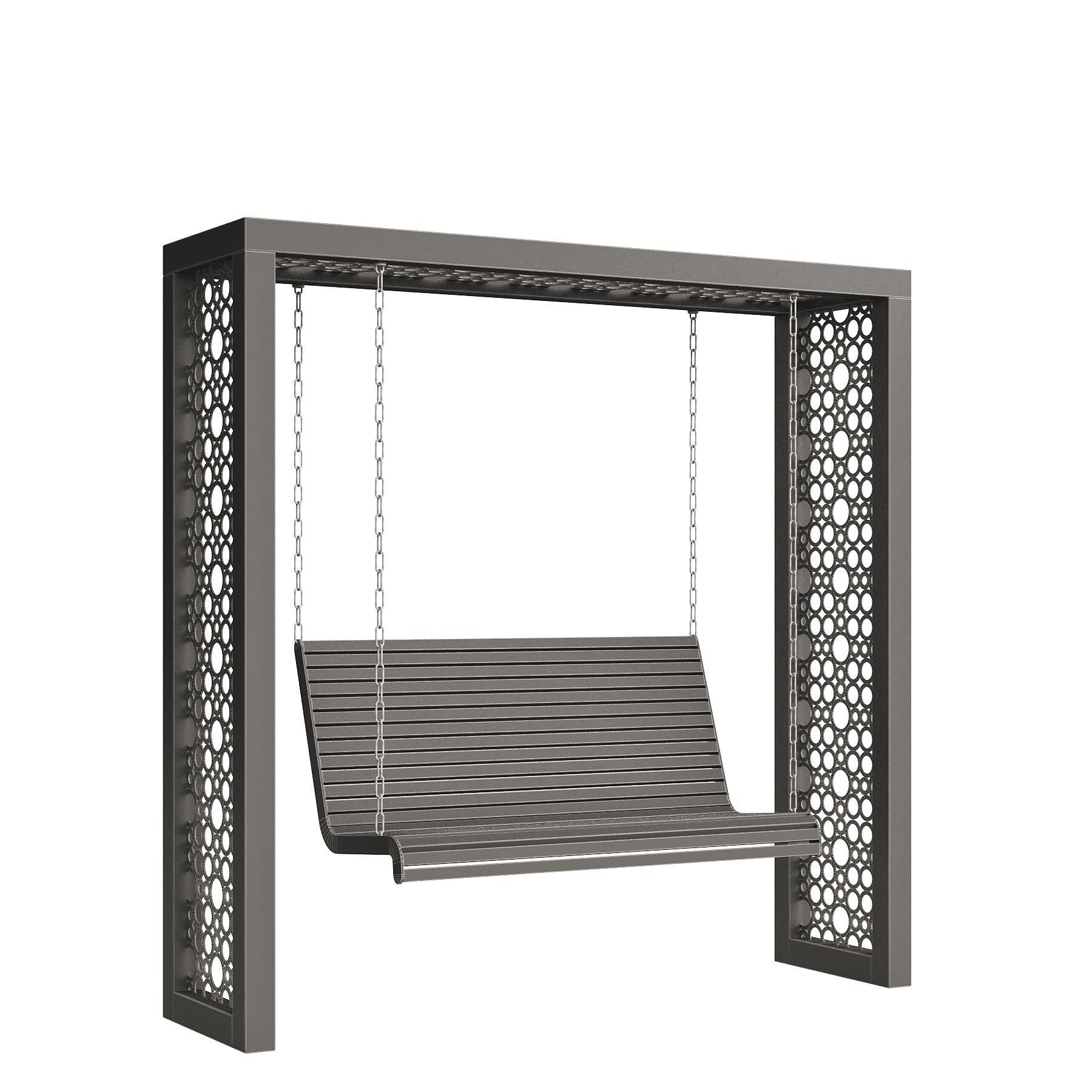 Swing set with canopy 3D model_6