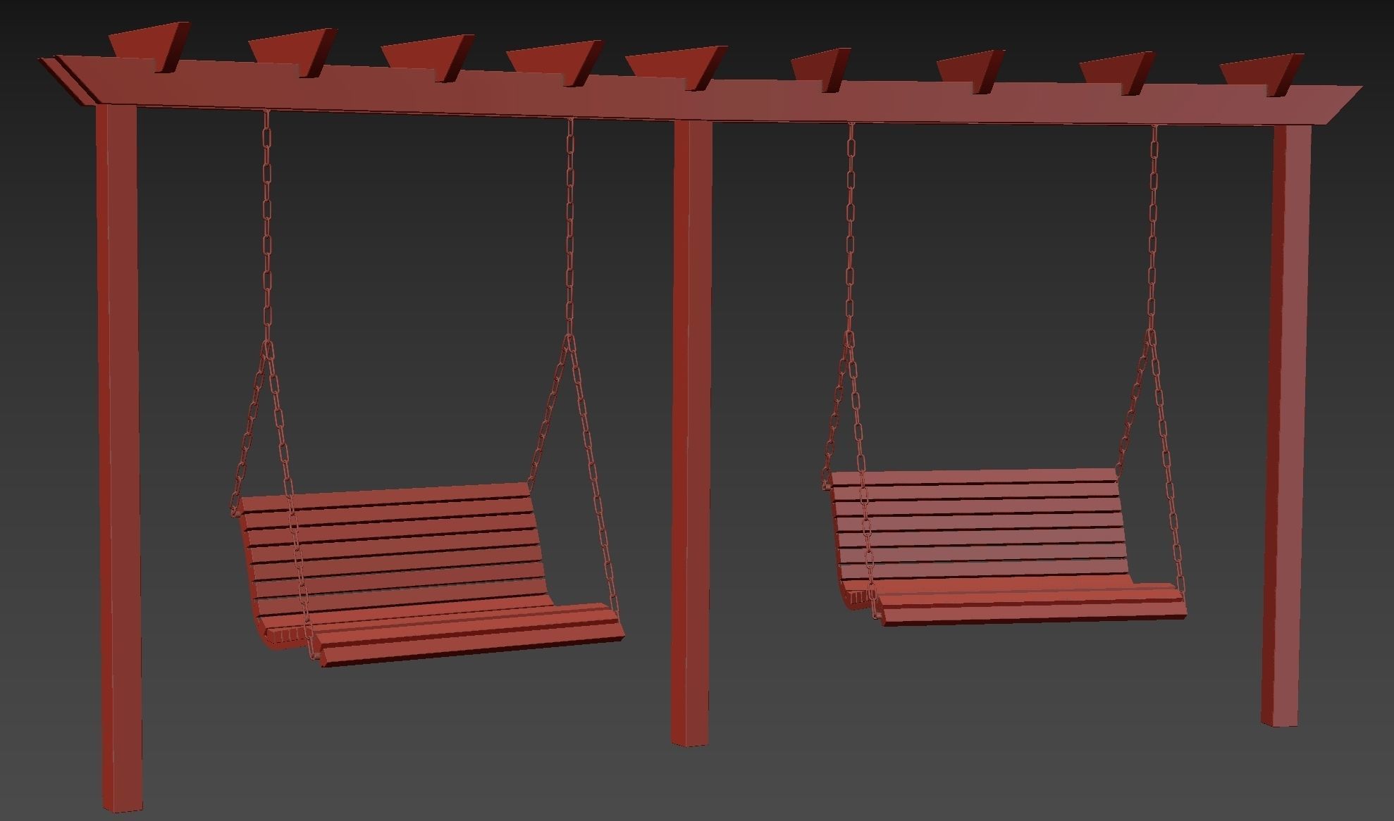 Swing set with canopy 3D model_18