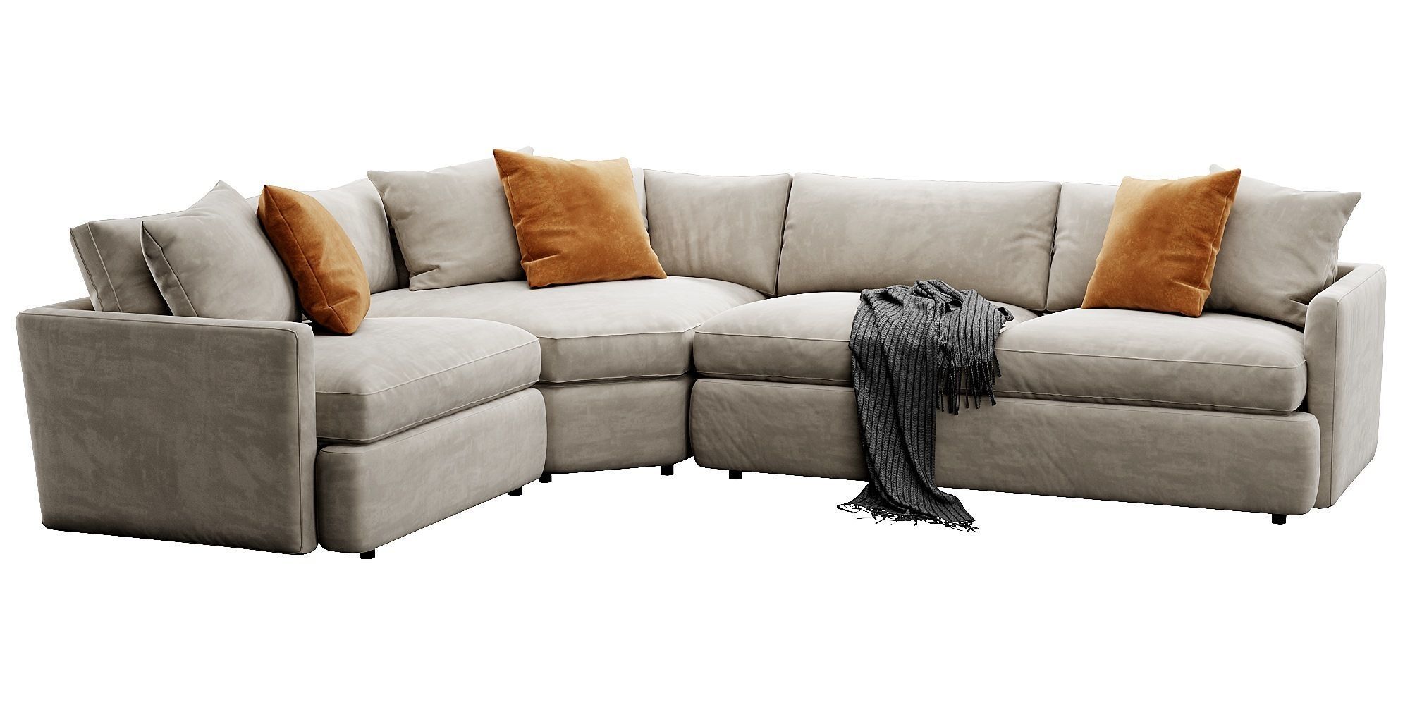 Crate and Barrel Lounge sofa 3D model_15