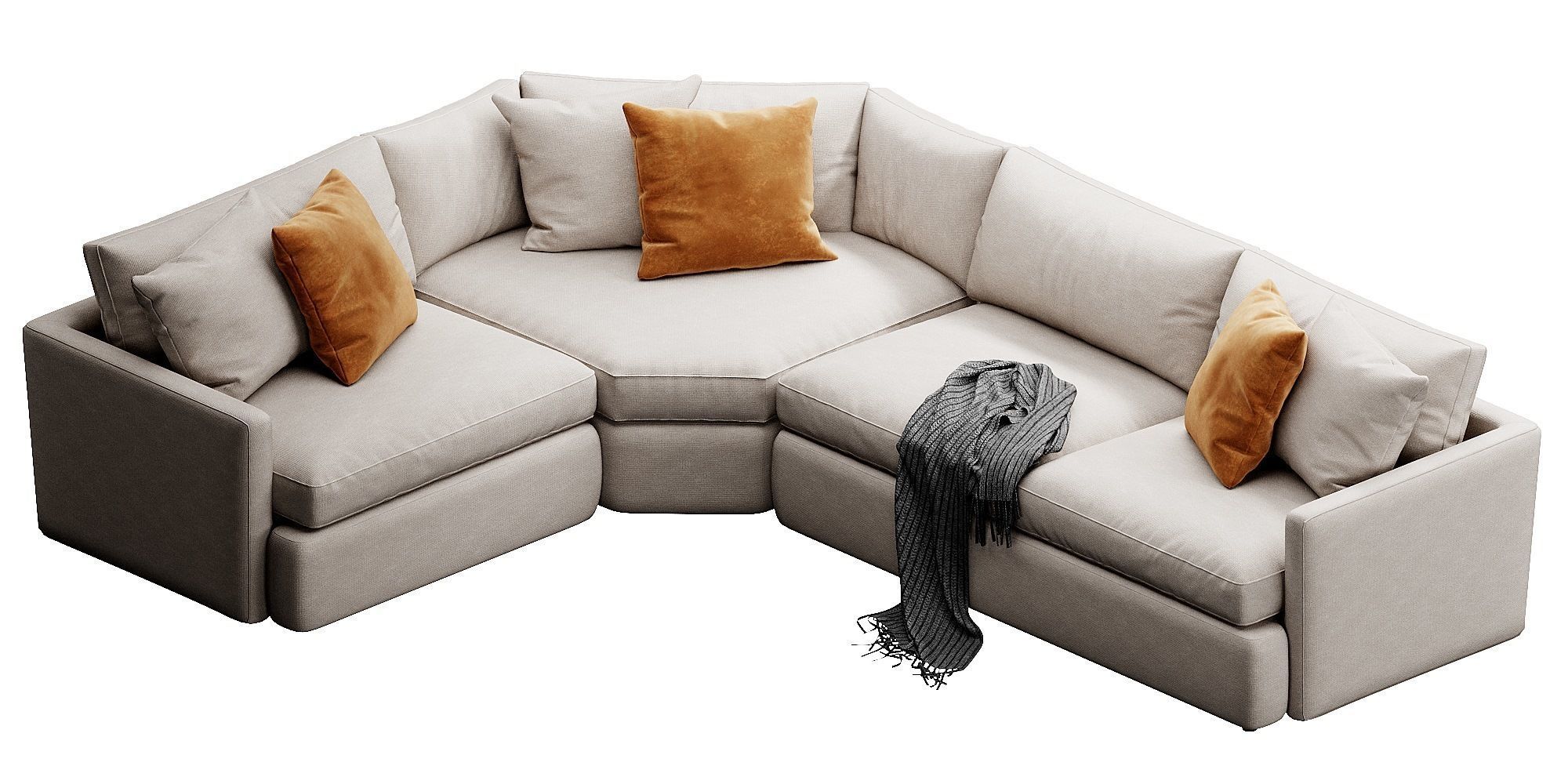 Crate and Barrel Lounge sofa 3D model_14