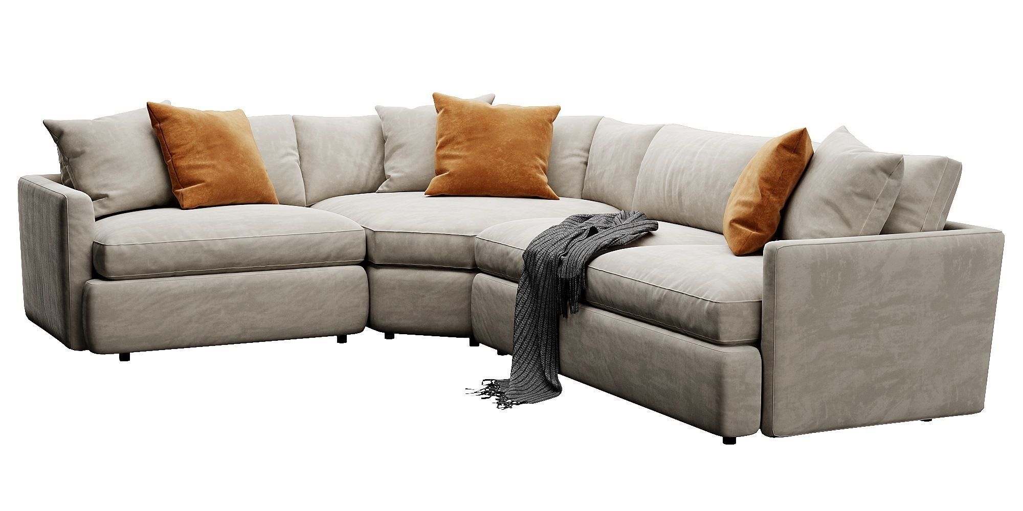 Crate and Barrel Lounge sofa 3D model_13