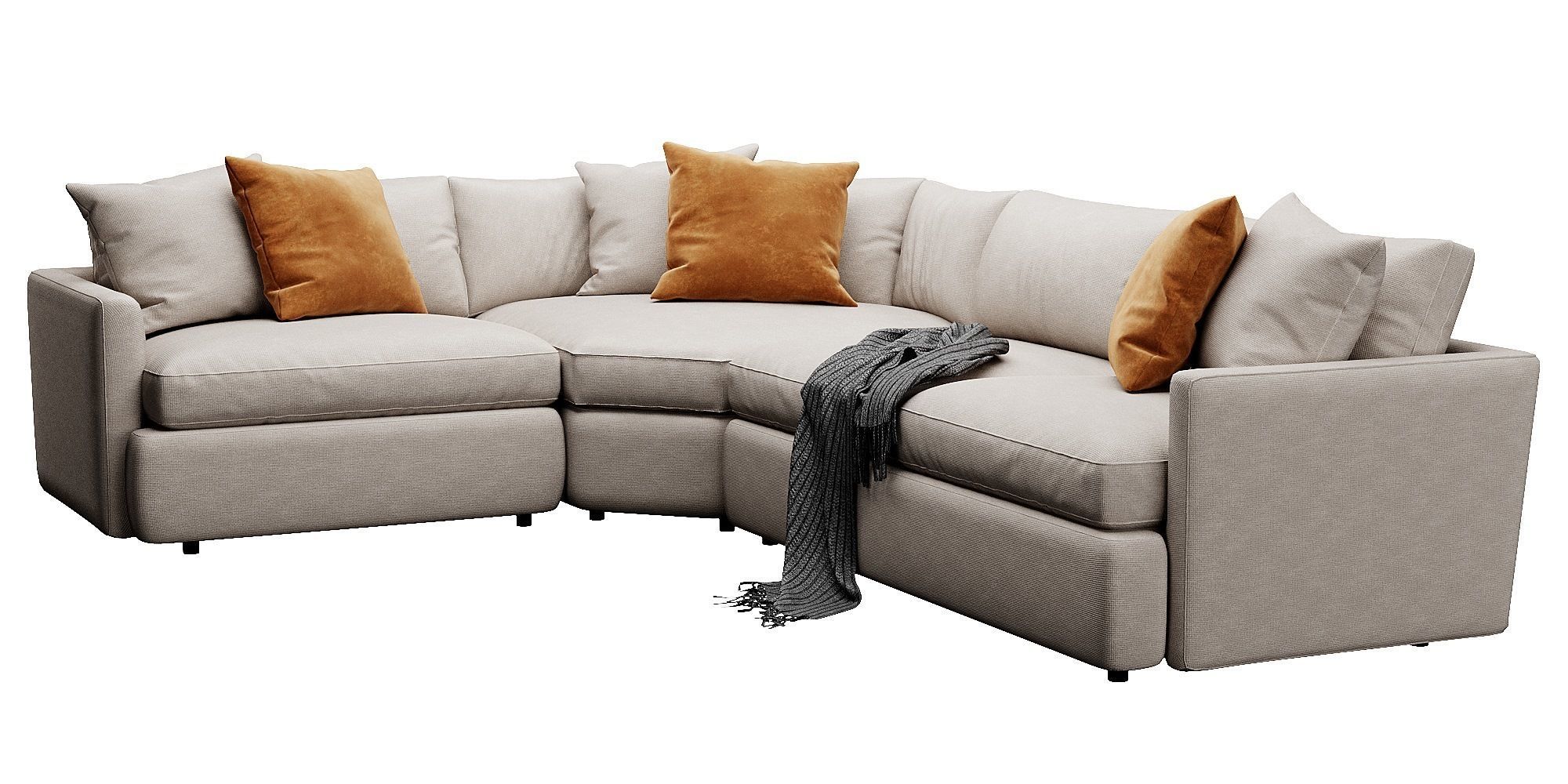 Crate and Barrel Lounge sofa 3D model_18