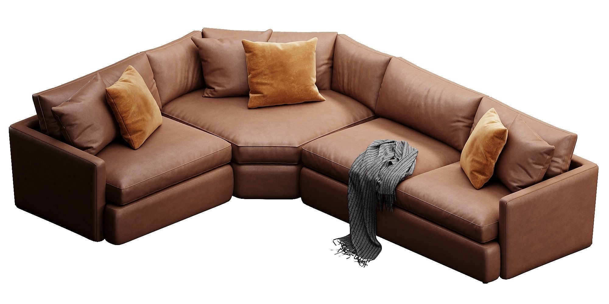 Crate and Barrel Lounge sofa 3D model_9