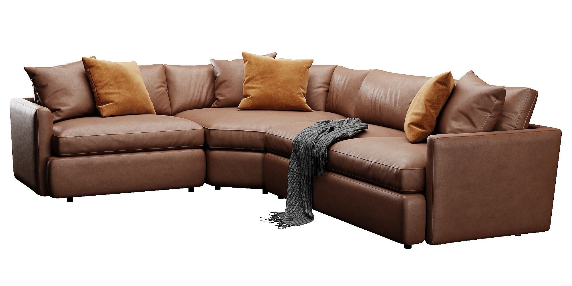 Crate and Barrel Lounge sofa 3D model_16