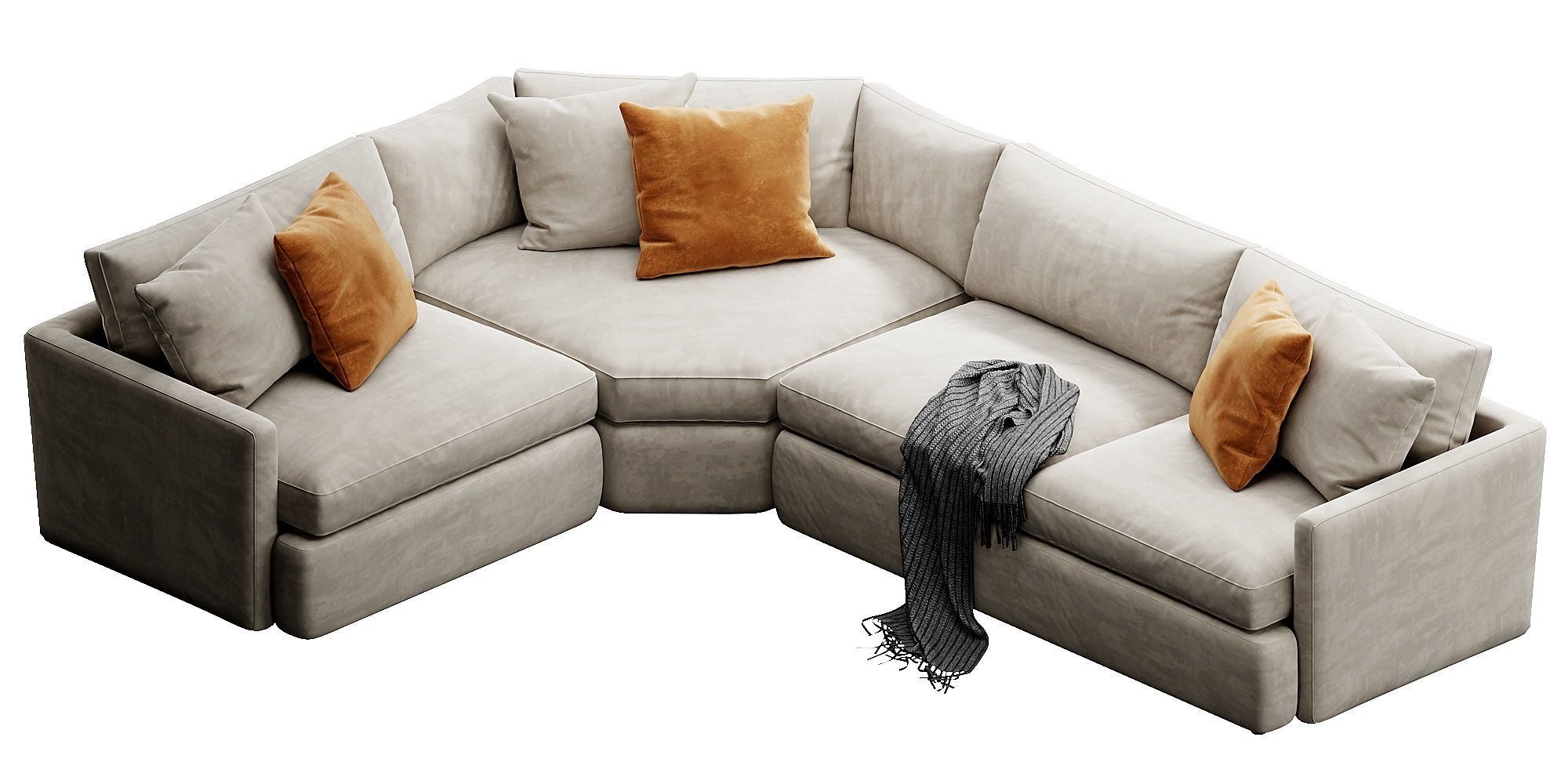 Crate and Barrel Lounge sofa 3D model_8