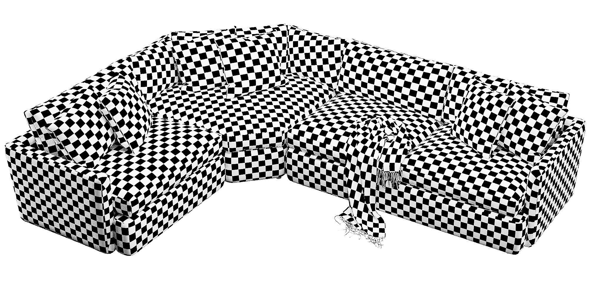 Crate and Barrel Lounge sofa 3D model_11