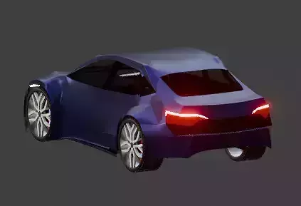 VW Audi Jetta R8 Sedan with rig 3D model