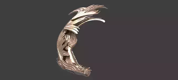 Sea serpent engraved stone arch 1