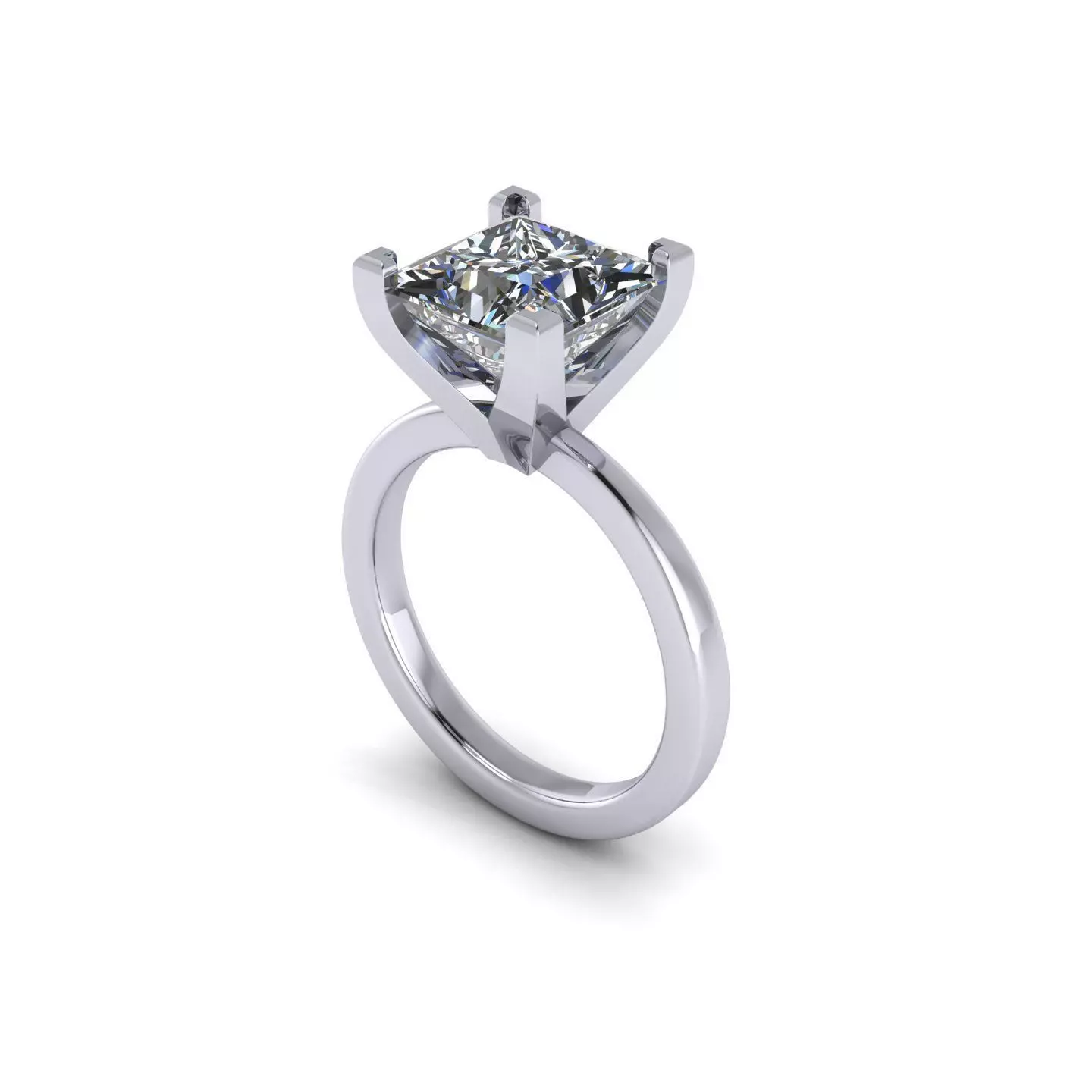 Solitaire Diamond Women Ring 11 3D print model