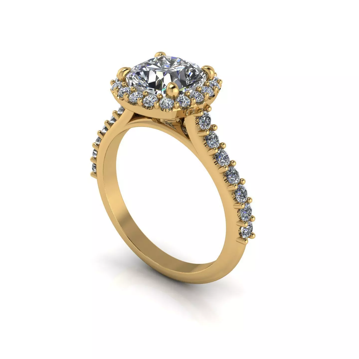 Women Diamond Fashion Ring R2 3D print model