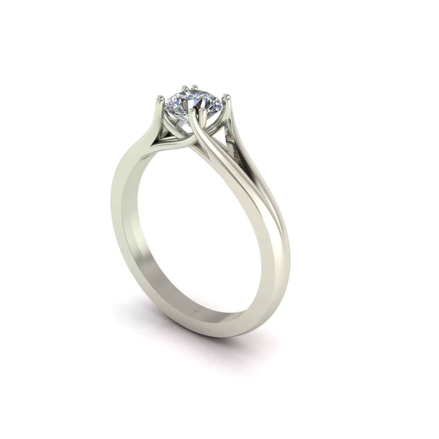 Solitaire Women Diamond Wedding Ring R2 3D print model