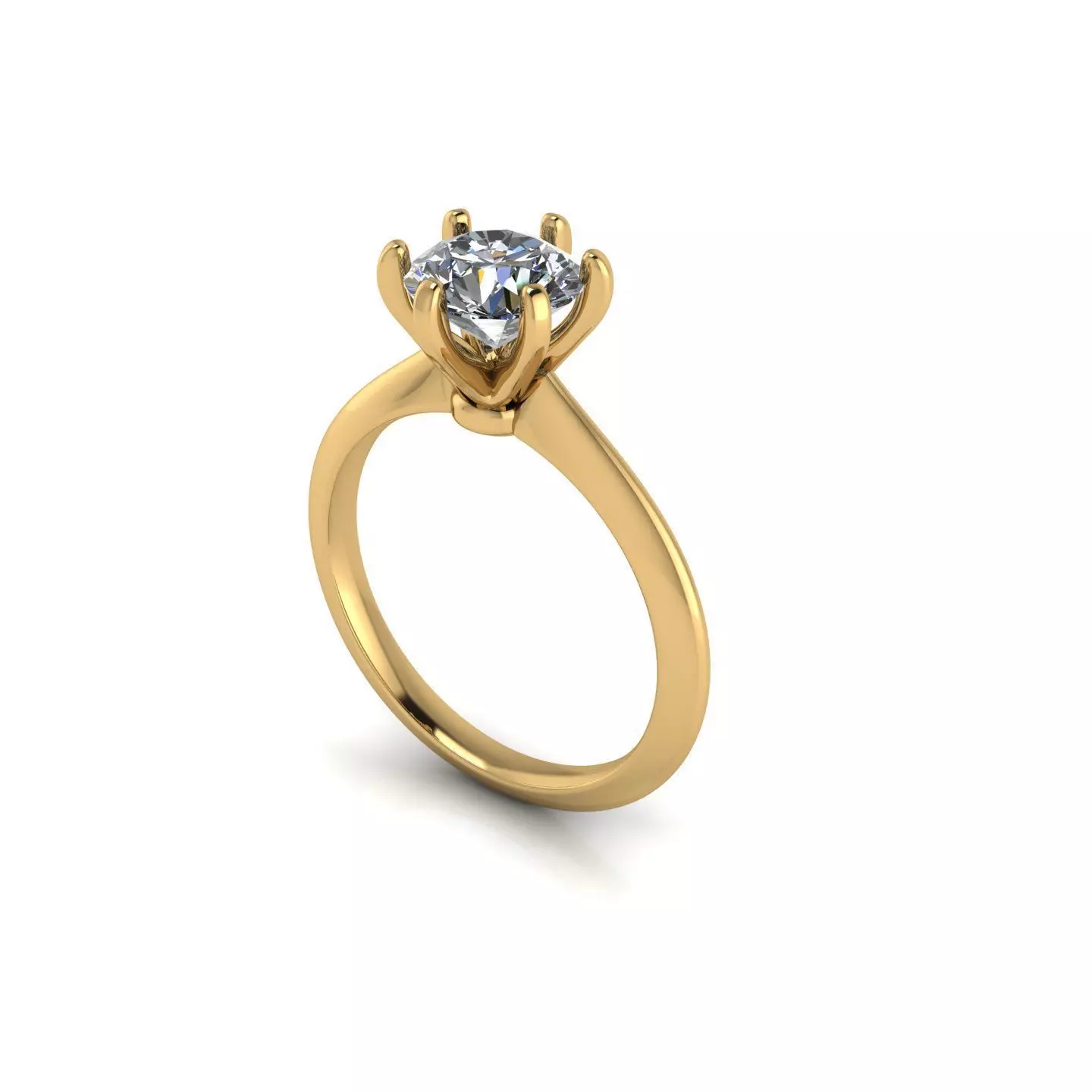 Diamond Women Engagement Ring R8 3D print model