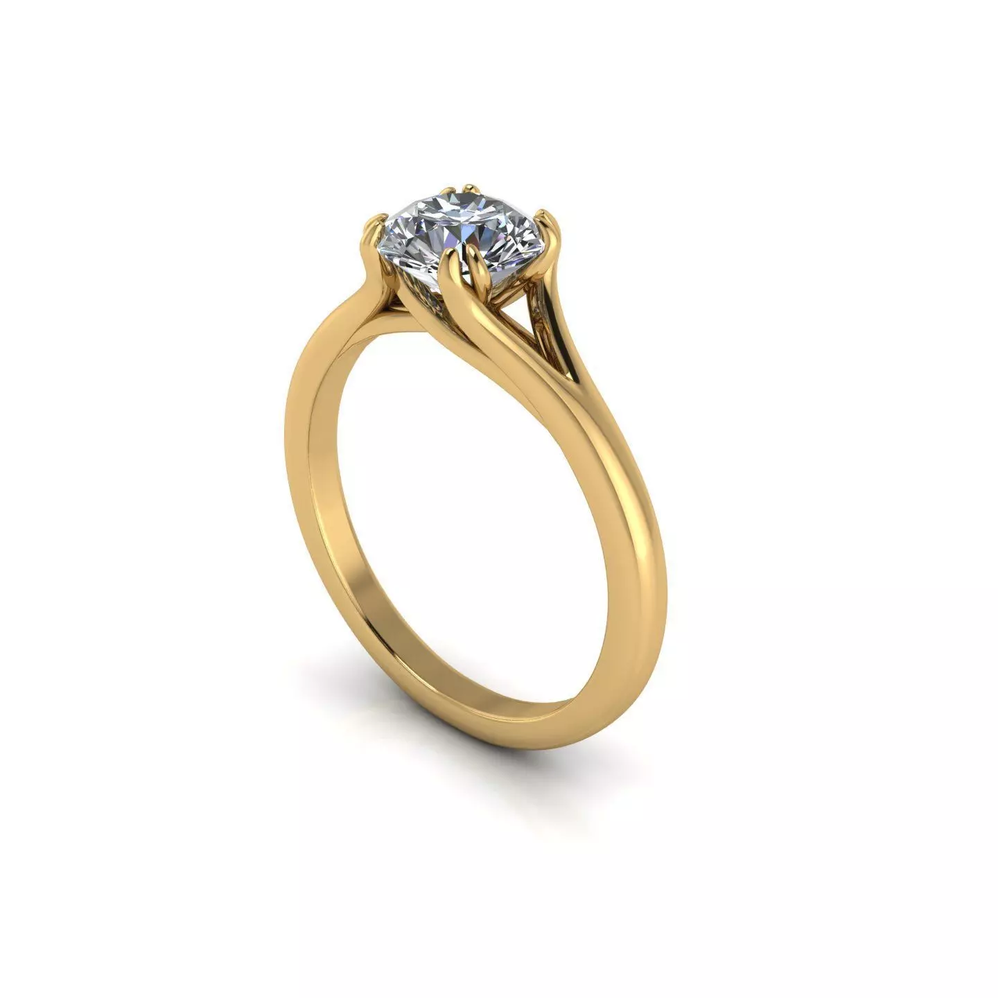 Solitaire Diamaond Women Fashion Ring R16 3D print model