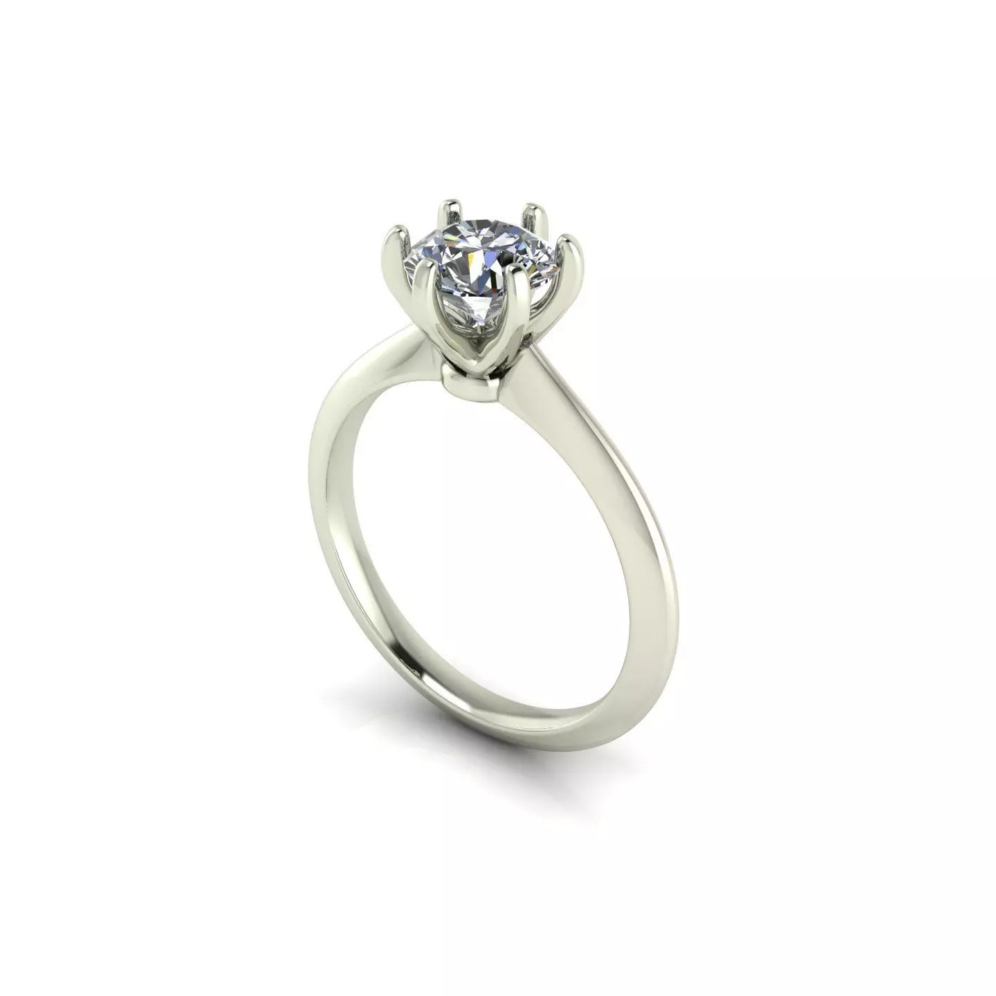 Solitaire Diamond Fashion Ring R12 3D print model
