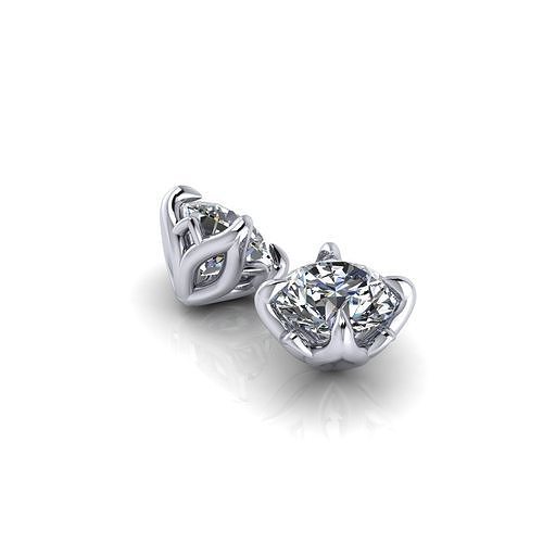 One Stone Earring Stuff 3D print model