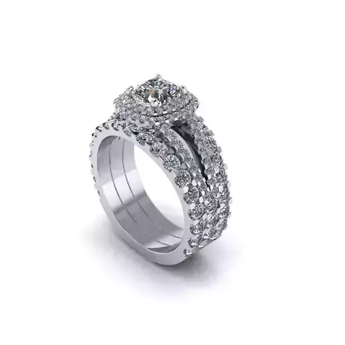 Pav Wedding Diamond Ring