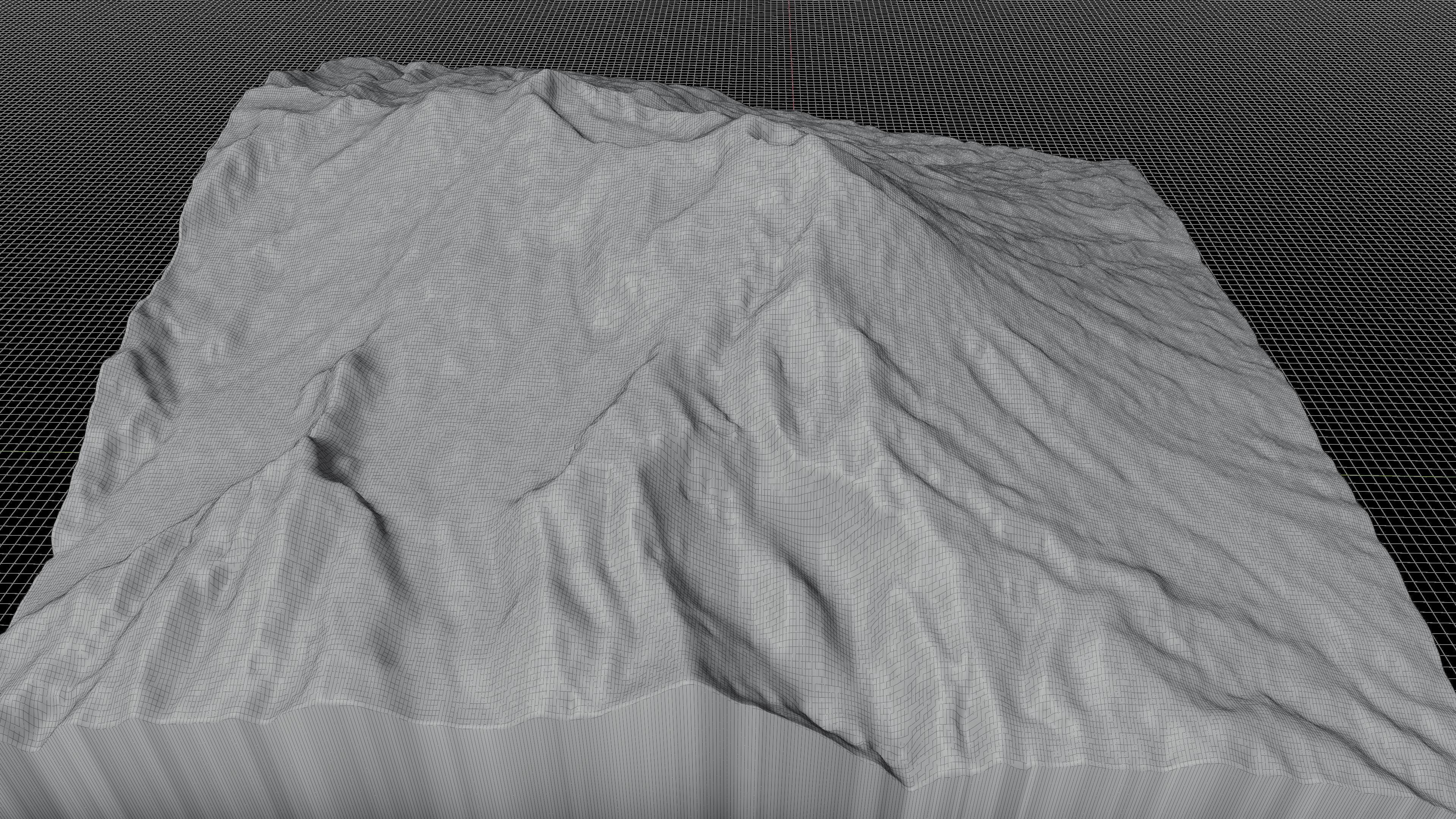 Mount Canlaon 3d terrain Low-poly 3D model_11