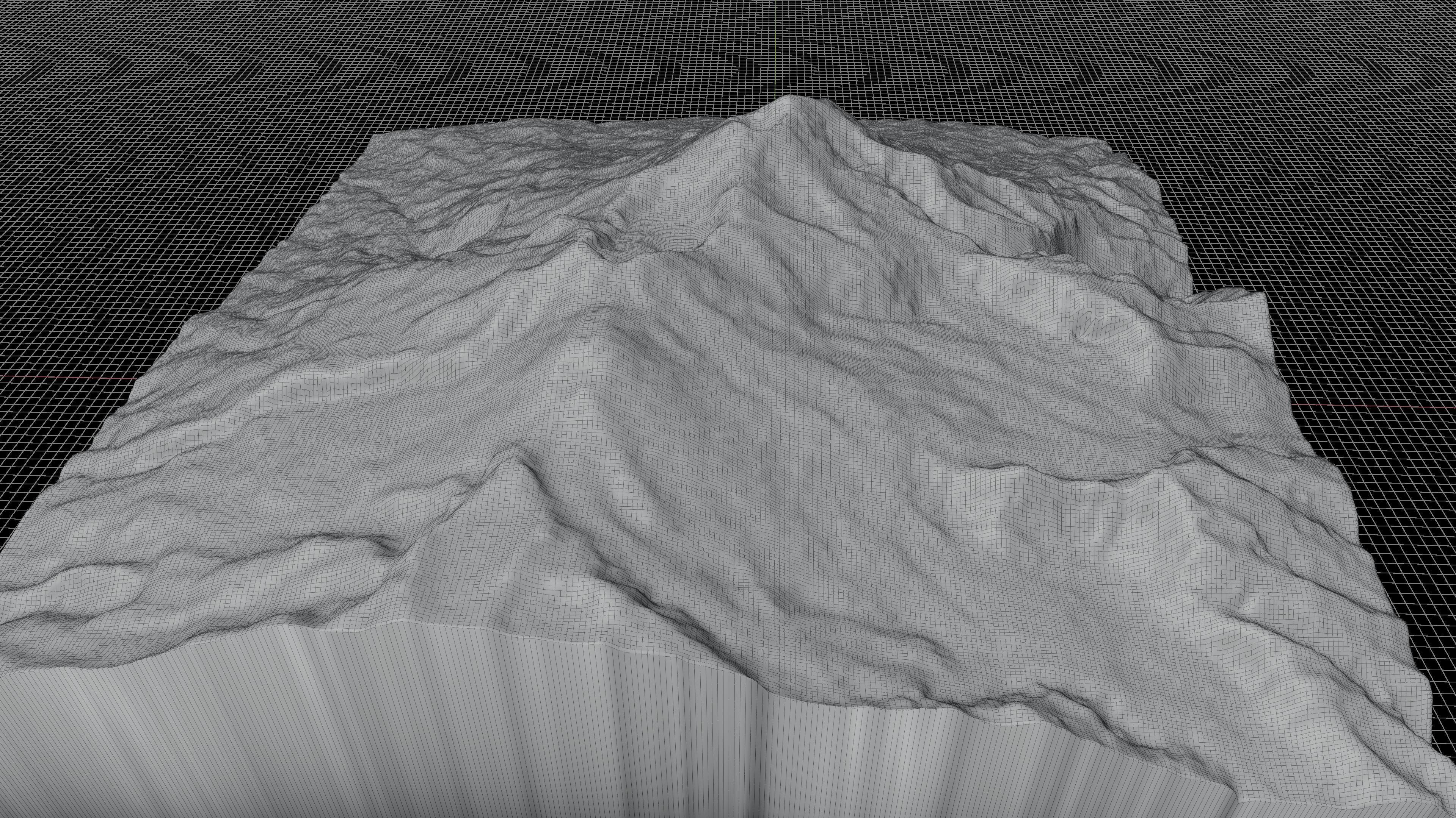Mount Canlaon 3d terrain Low-poly 3D model_10