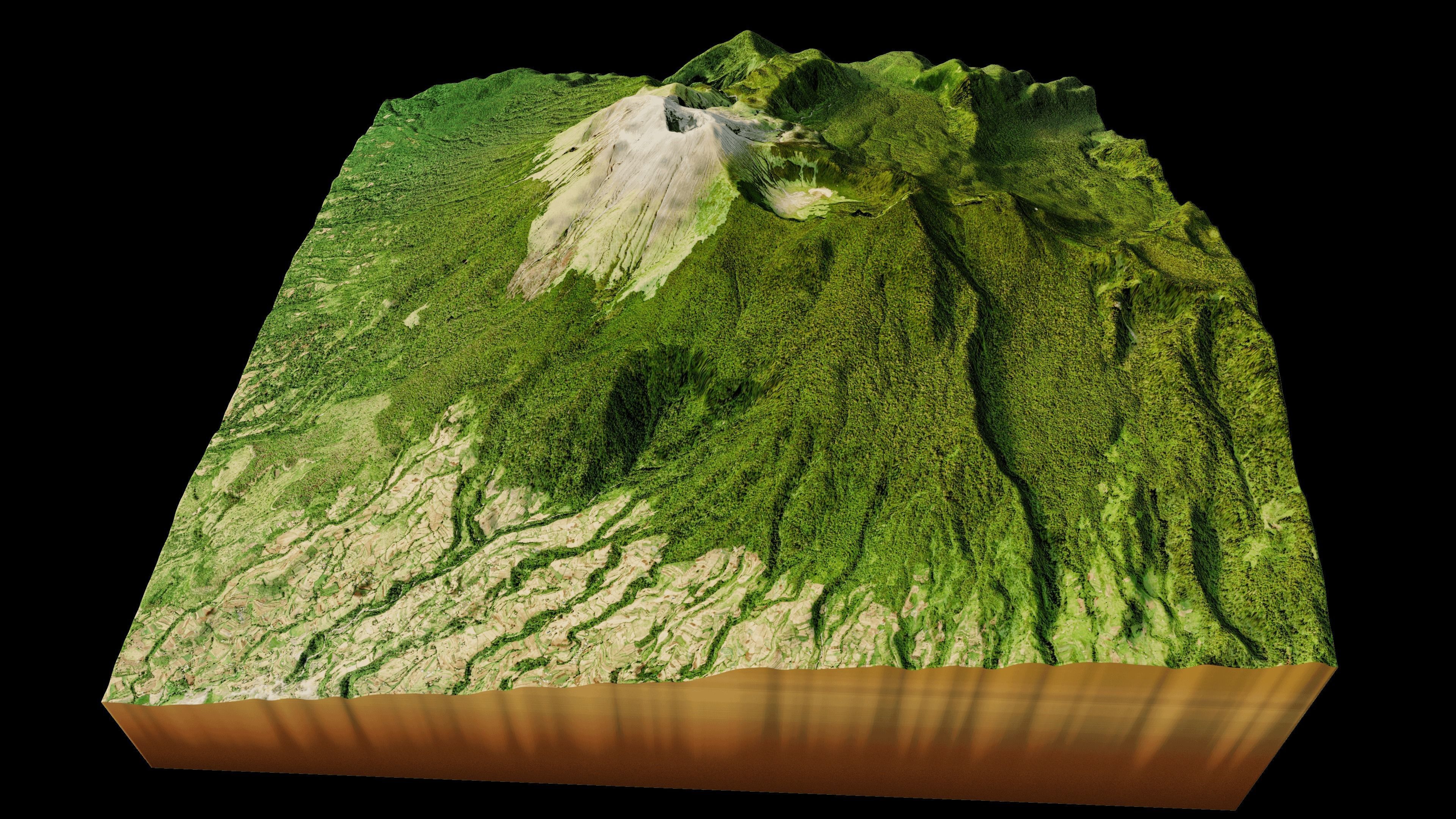 Mount Canlaon 3d terrain Low-poly 3D model_9