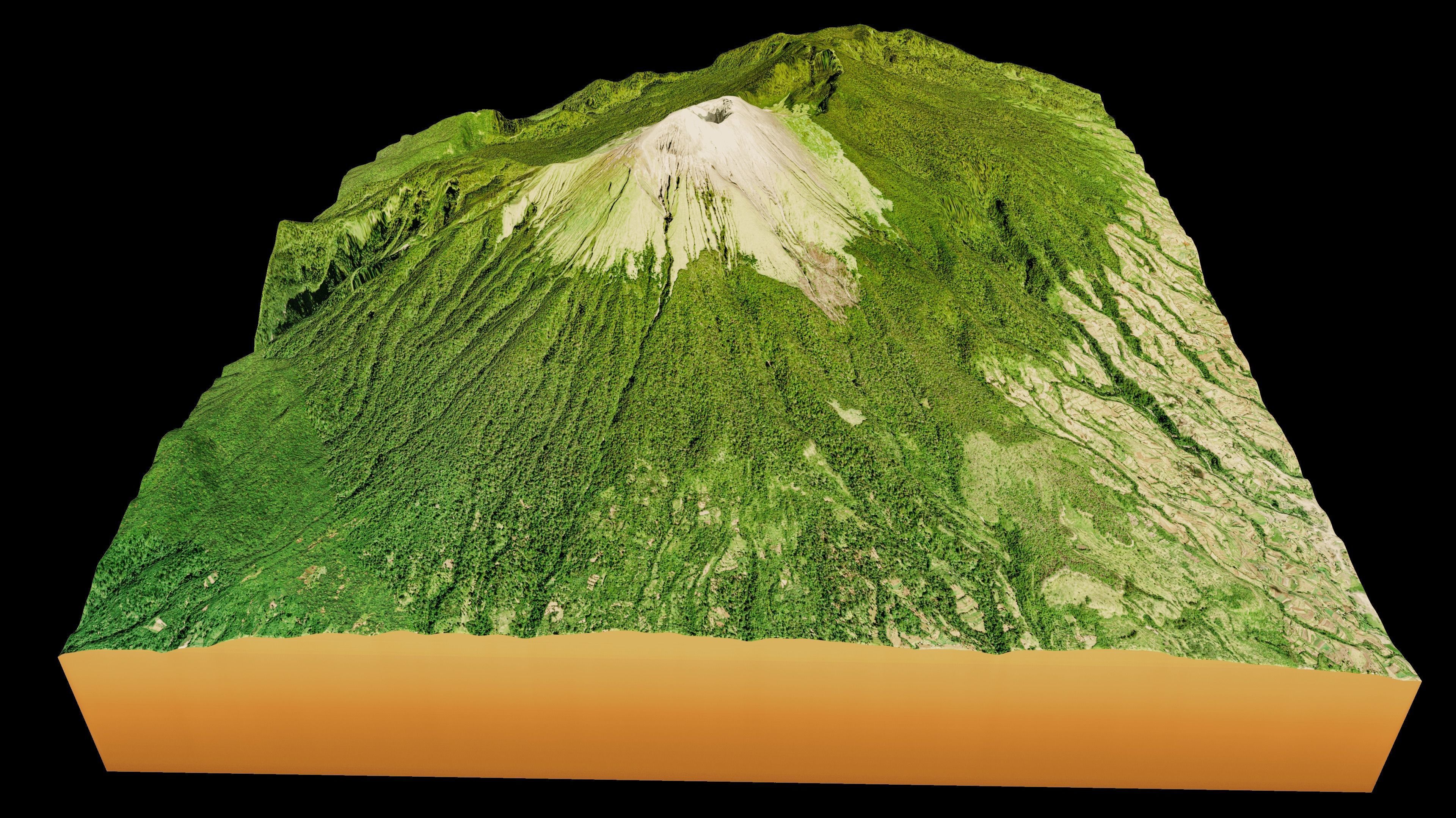 Mount Canlaon 3d terrain Low-poly 3D model_2