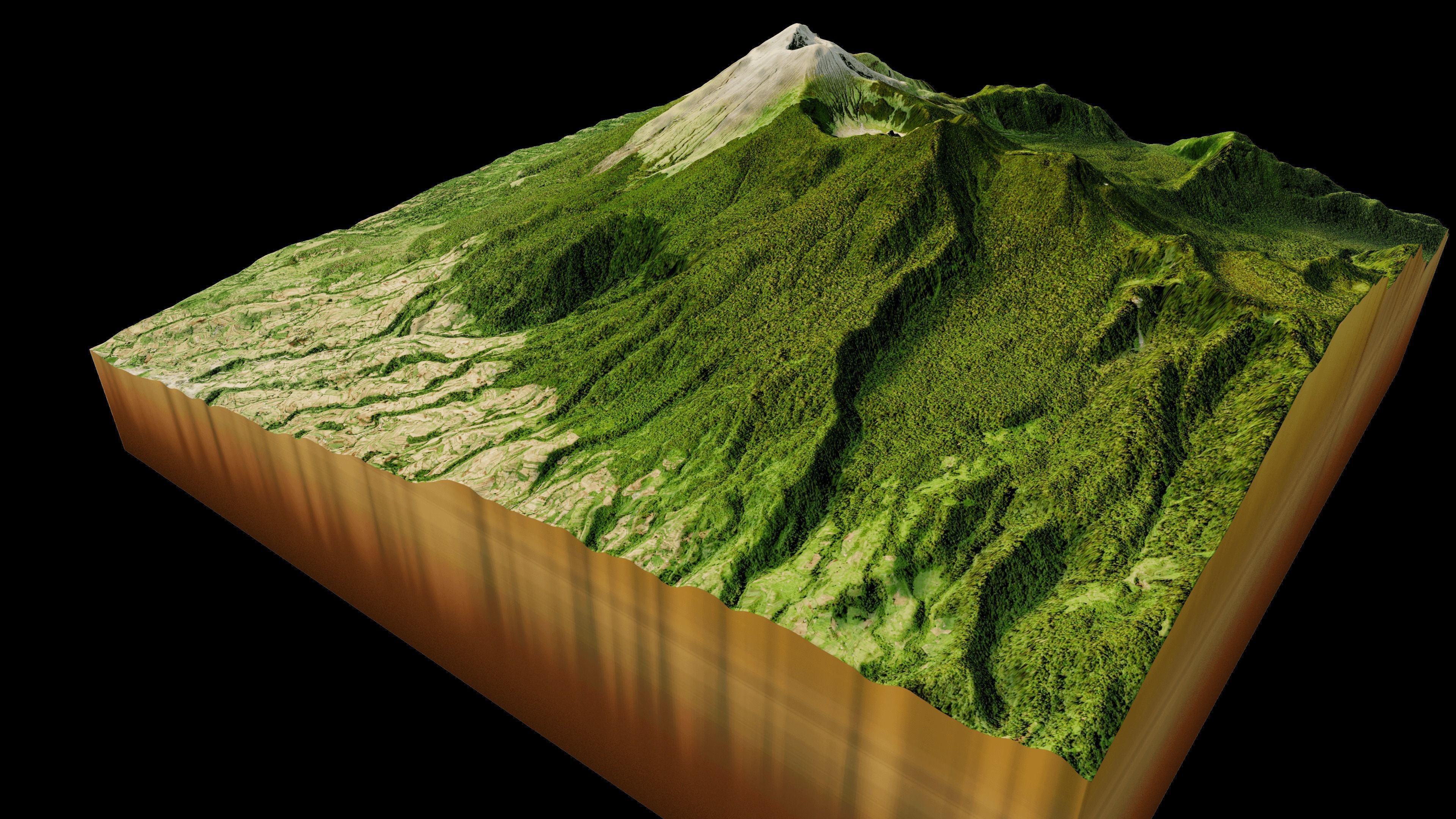 Mount Canlaon 3d terrain Low-poly 3D model_8