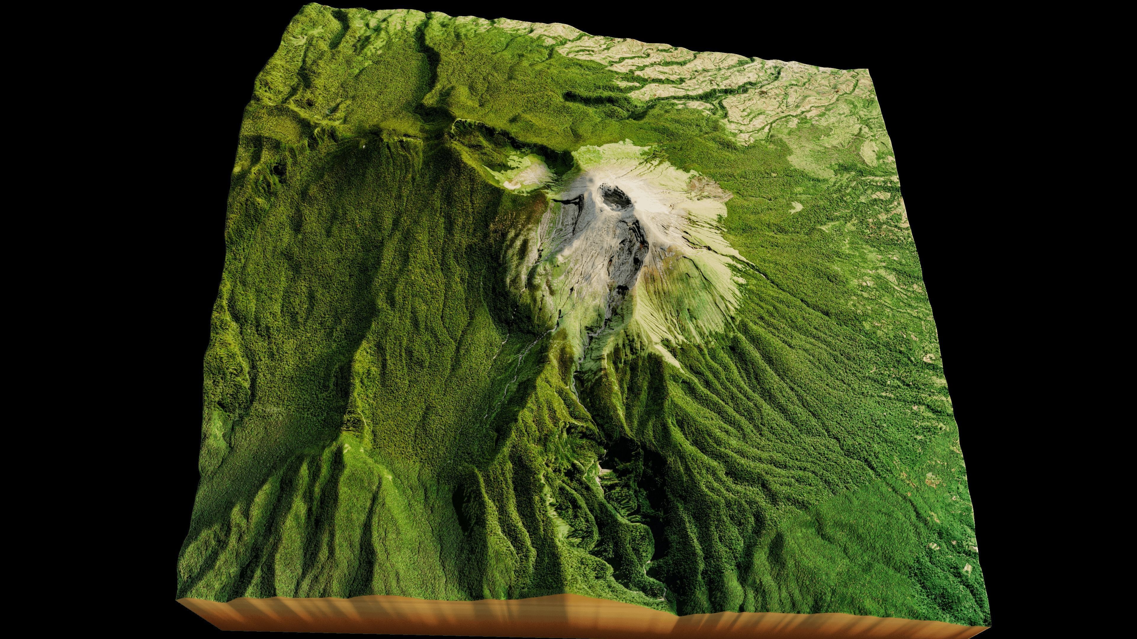 Mount Canlaon 3d terrain Low-poly 3D model_4