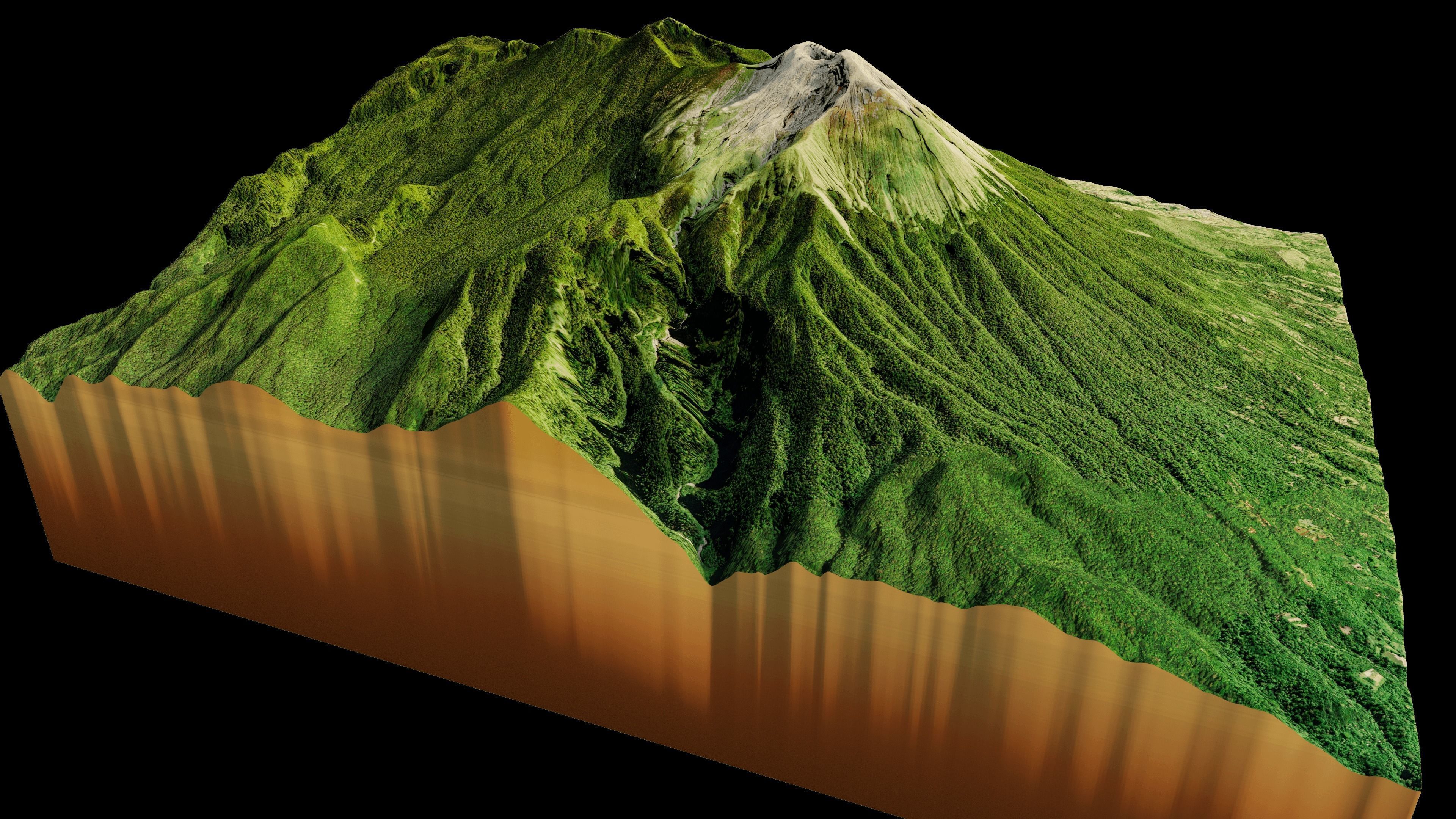 Mount Canlaon 3d terrain Low-poly 3D model_5