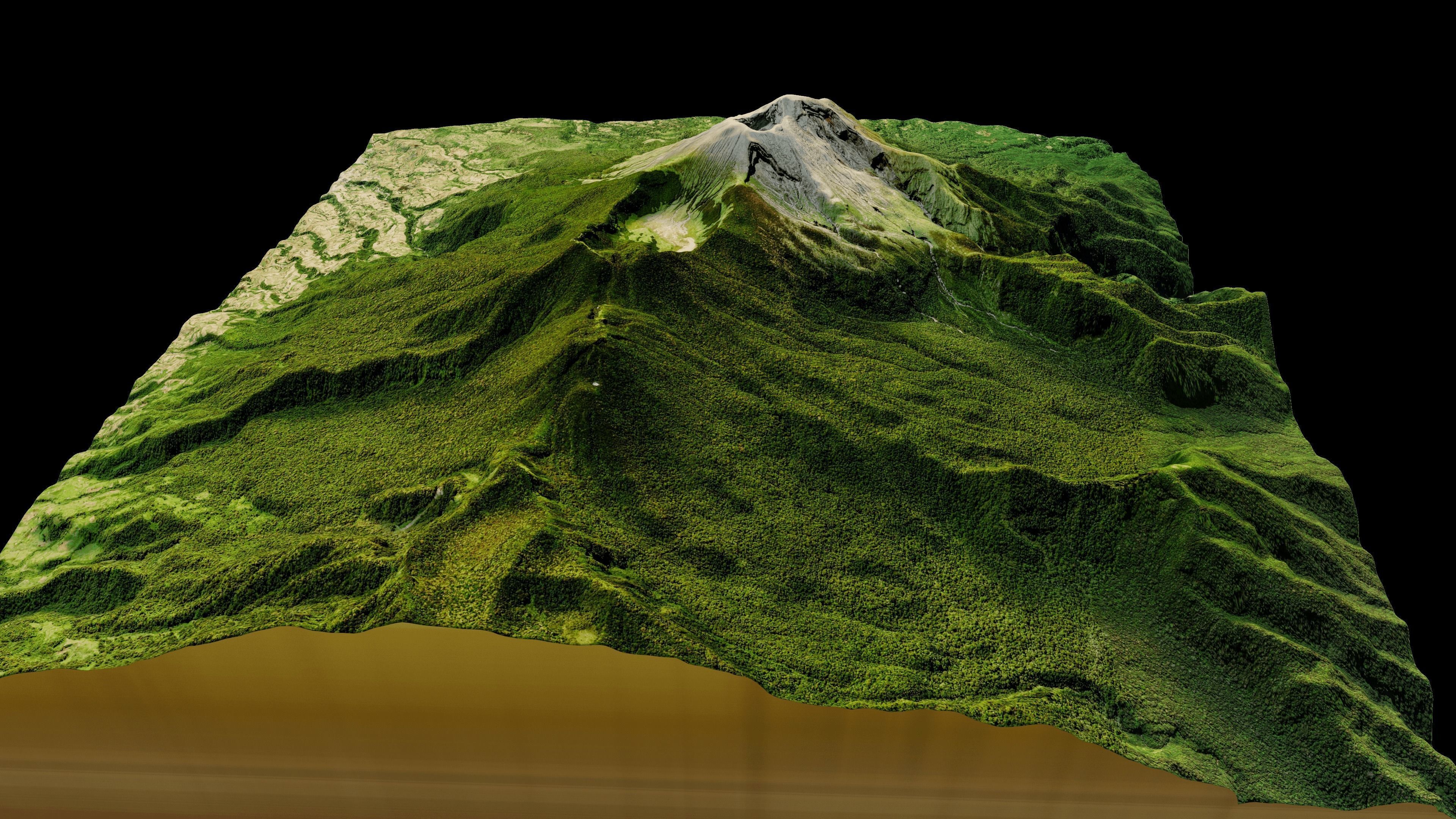 Mount Canlaon 3d terrain Low-poly 3D model_7