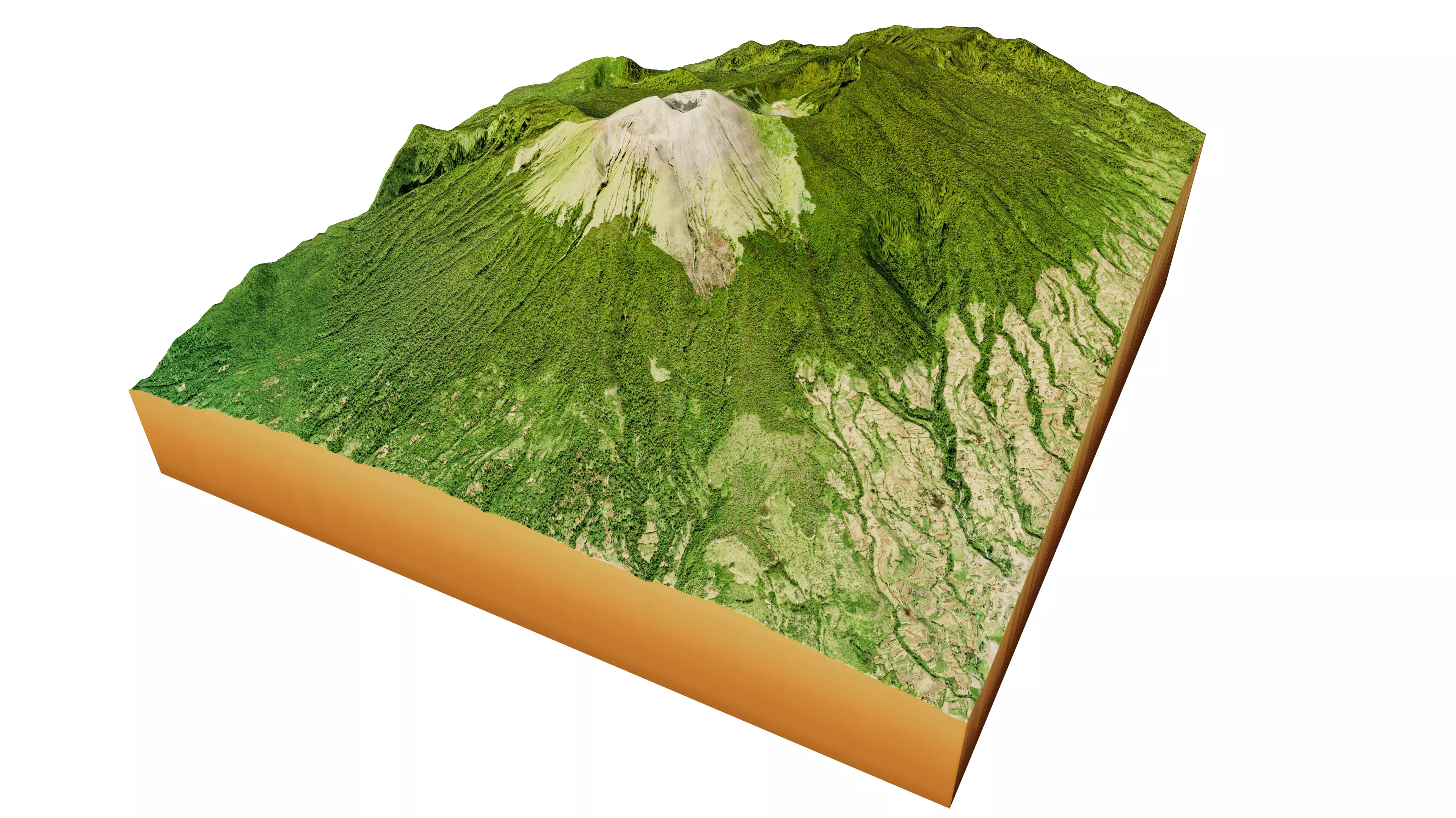 Mount Canlaon 3d terrain Low-poly 3D model_0