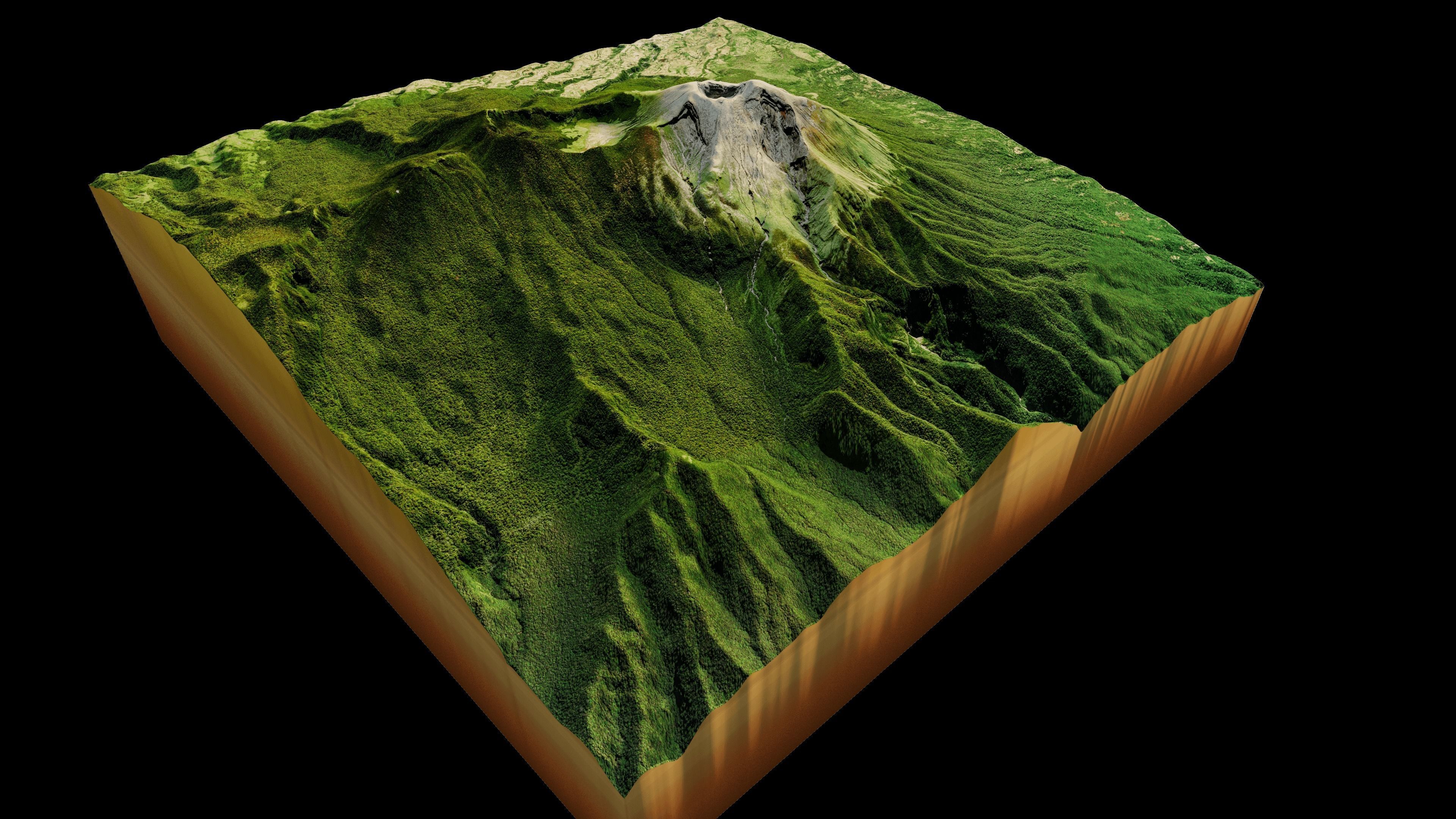 Mount Canlaon 3d terrain Low-poly 3D model_6
