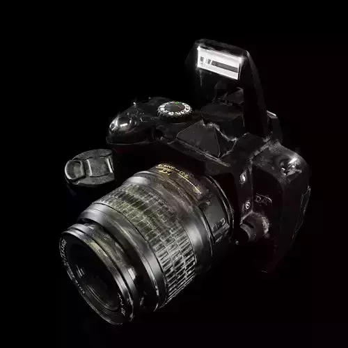 Camera D40 Dusty and Clean Materials 3D model