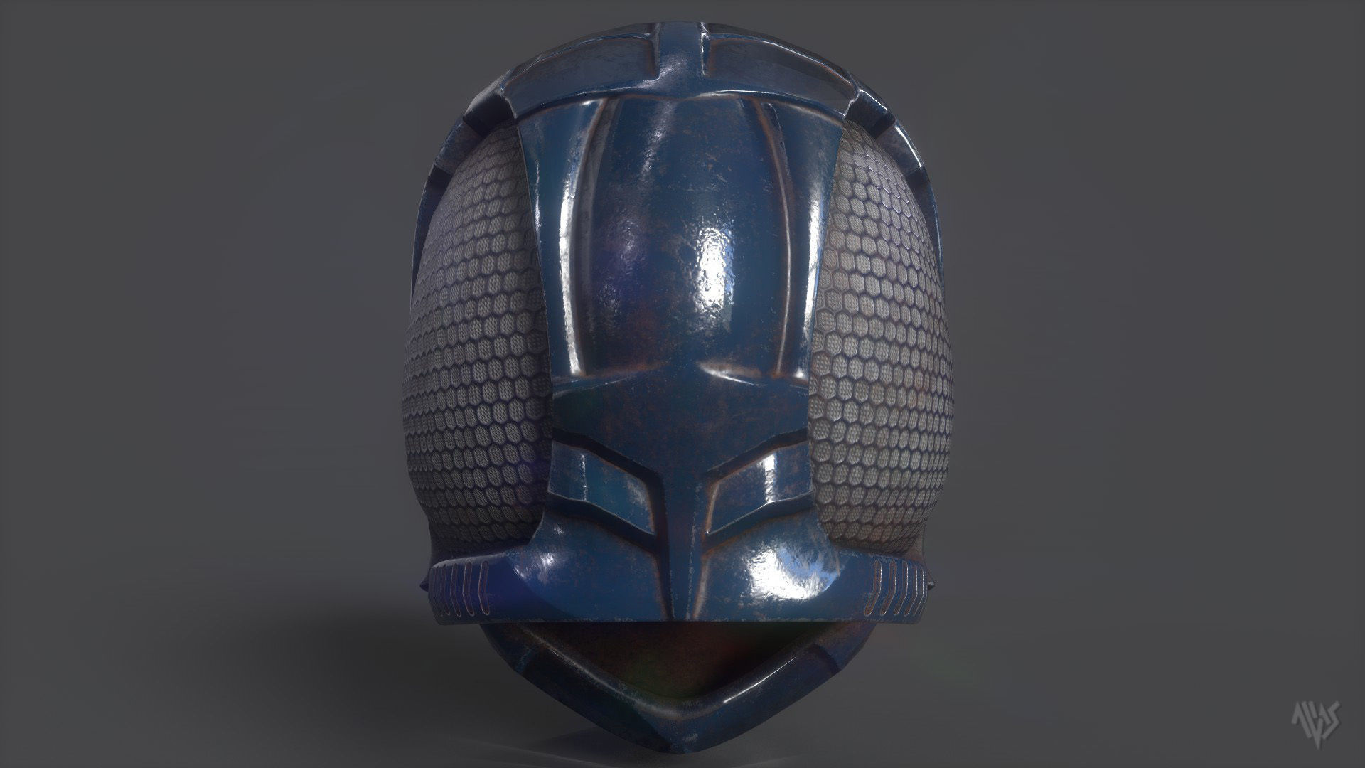 Sci-Fi Space Helmet Free low-poly 3D model_3