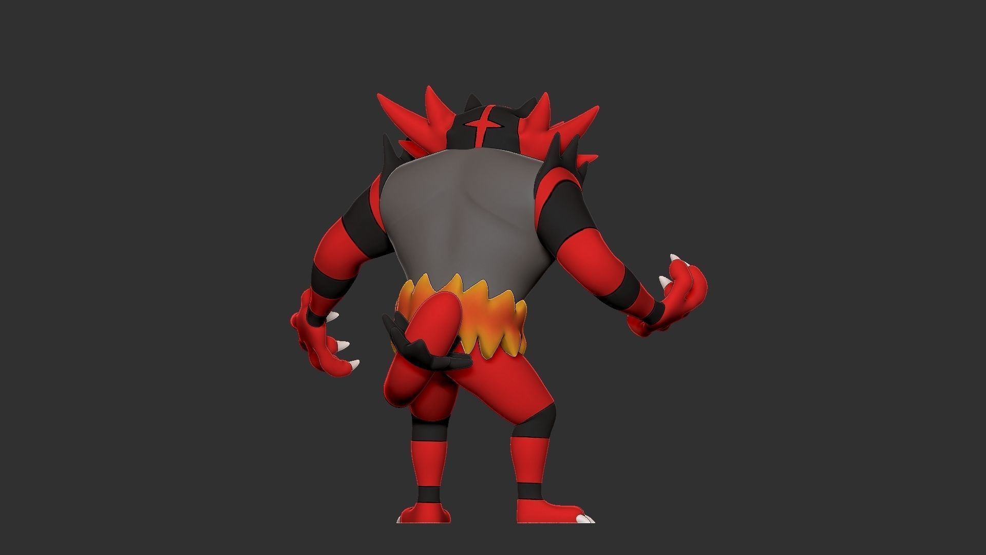 pokemon incineroar 3D print model_7