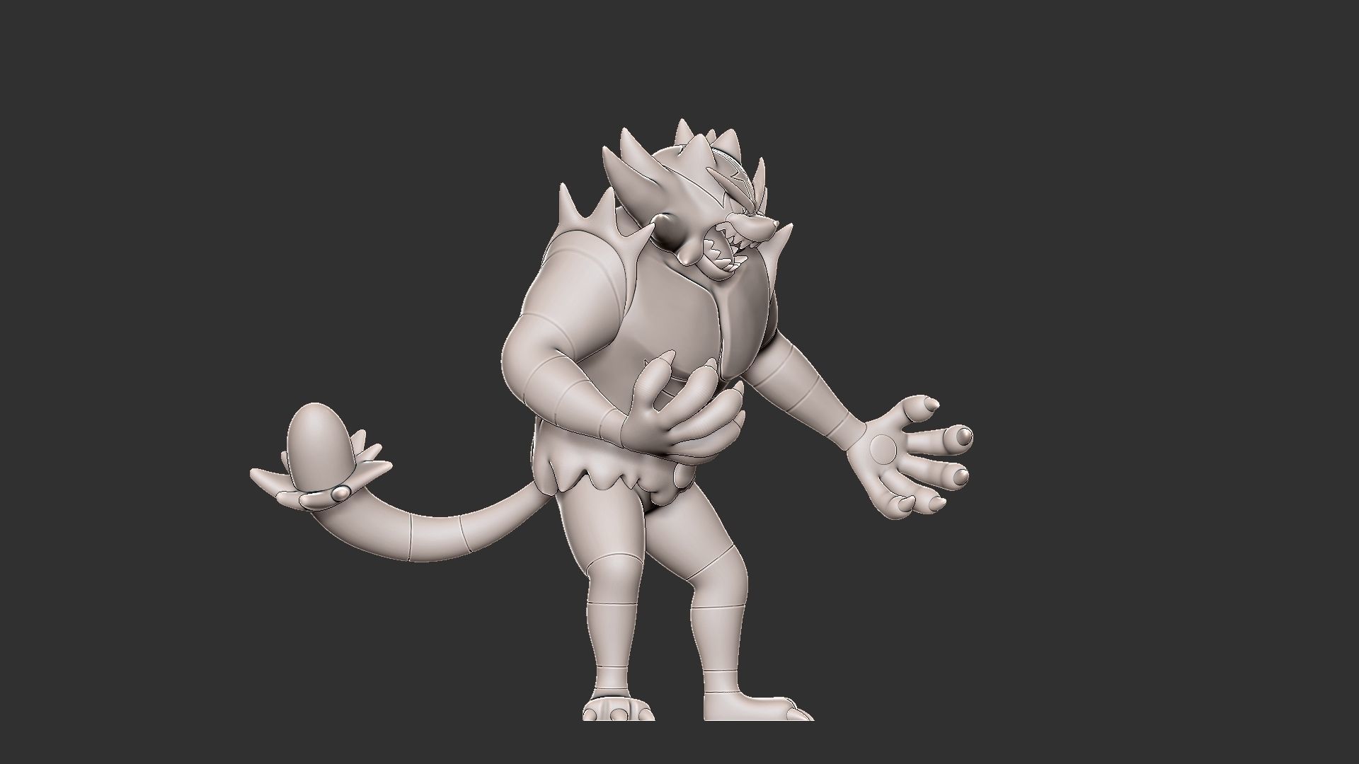 pokemon incineroar 3D print model_10