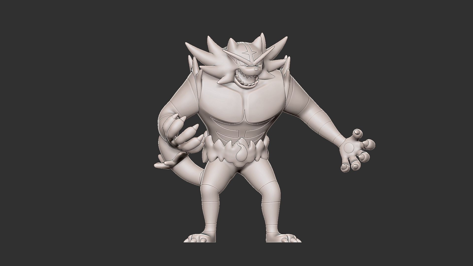 pokemon incineroar 3D print model_2