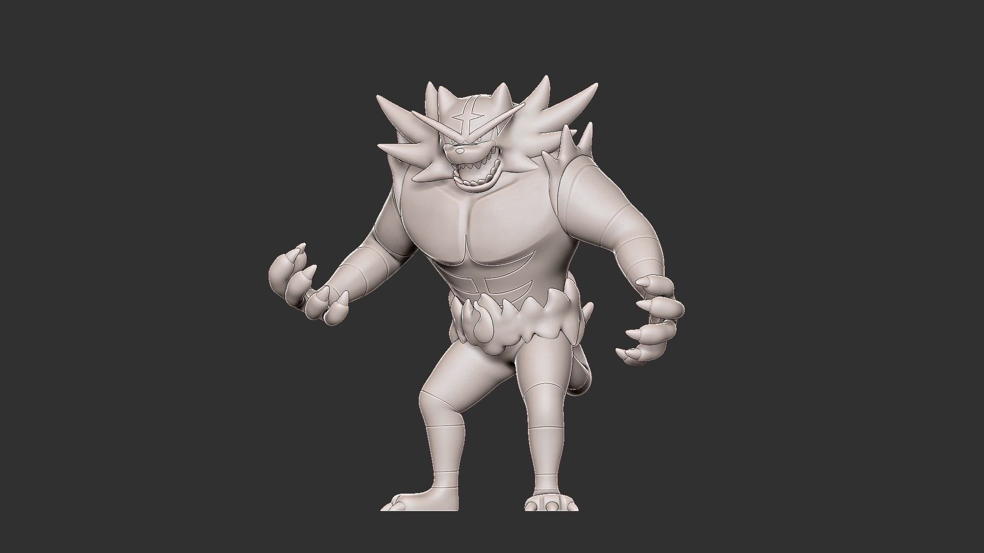 pokemon incineroar 3D print model_4