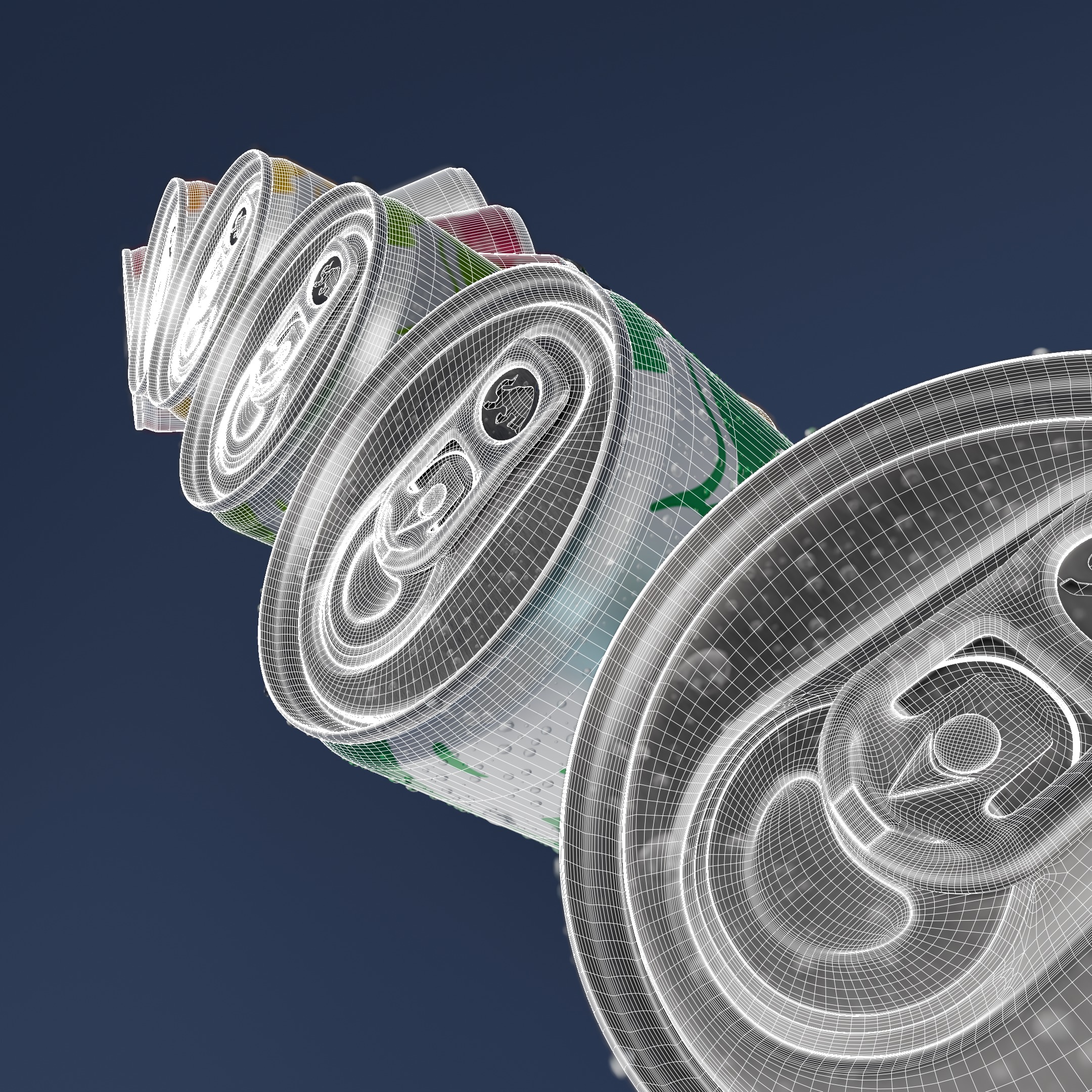 Red Bull Flavoured Edition Can 3D model_3