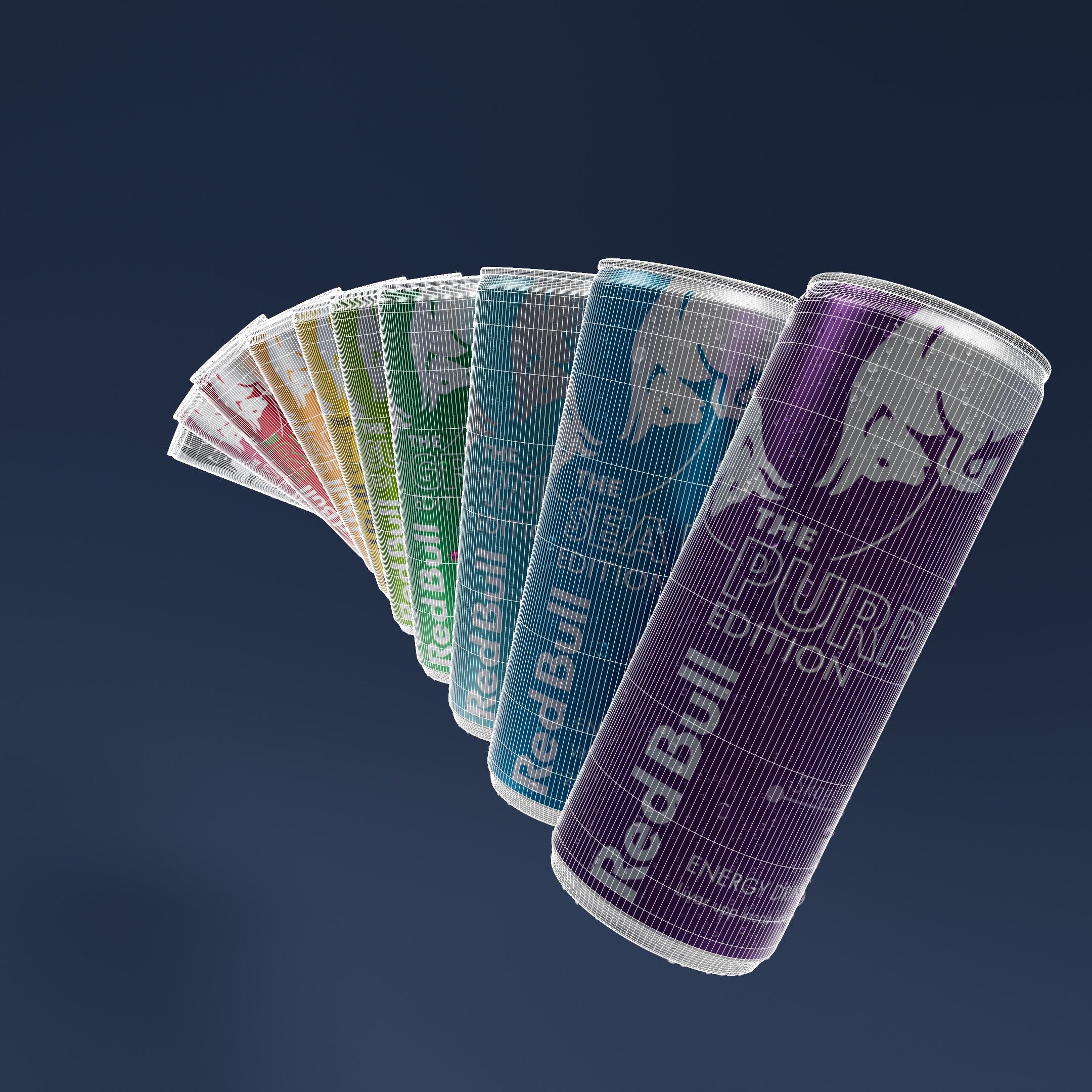 Red Bull Flavoured Edition Can 3D model_1