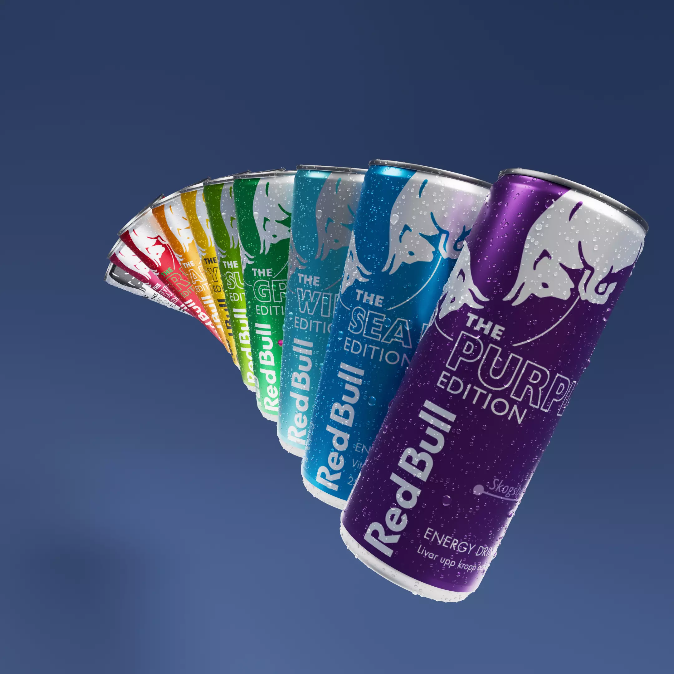 Red Bull Flavoured Edition Can 3D model_0