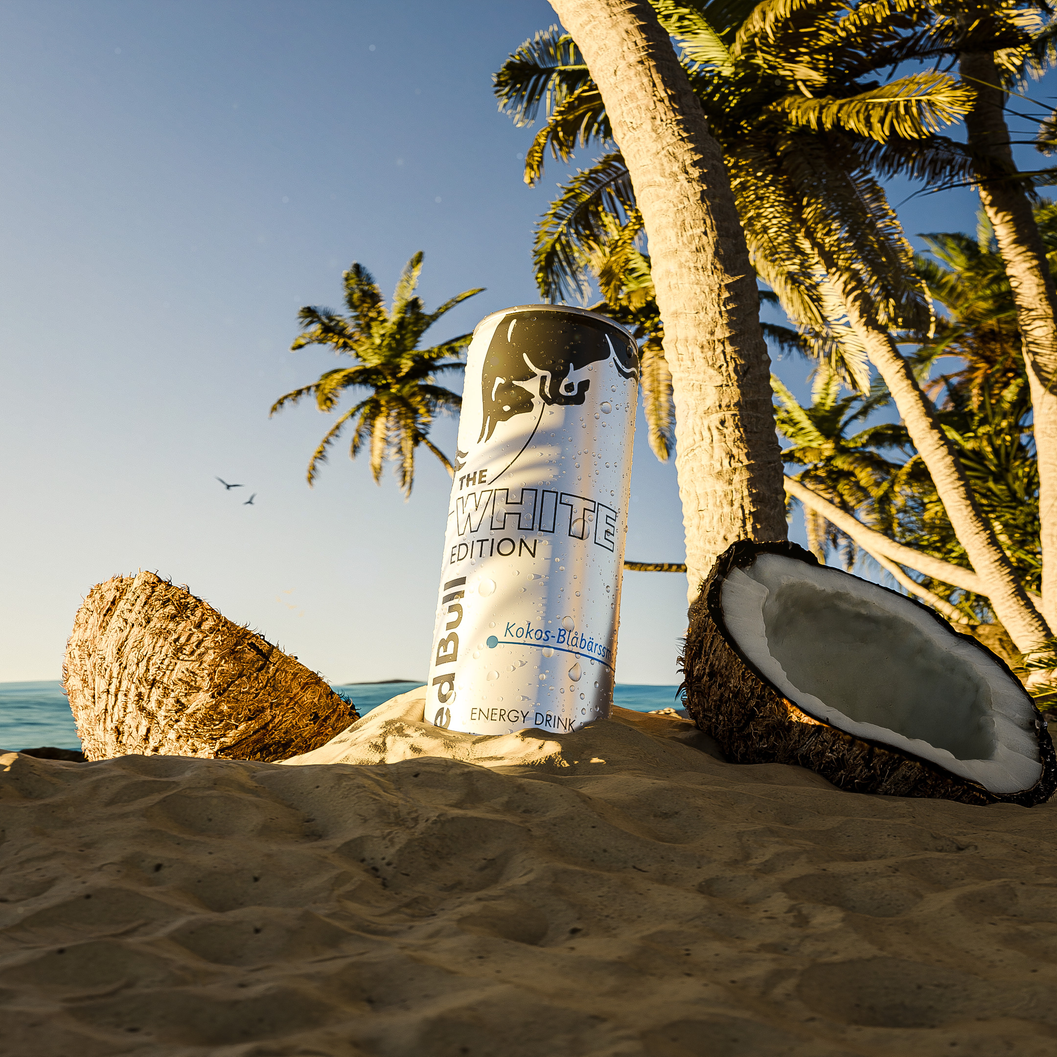 Red Bull Flavoured Edition Can 3D model_4