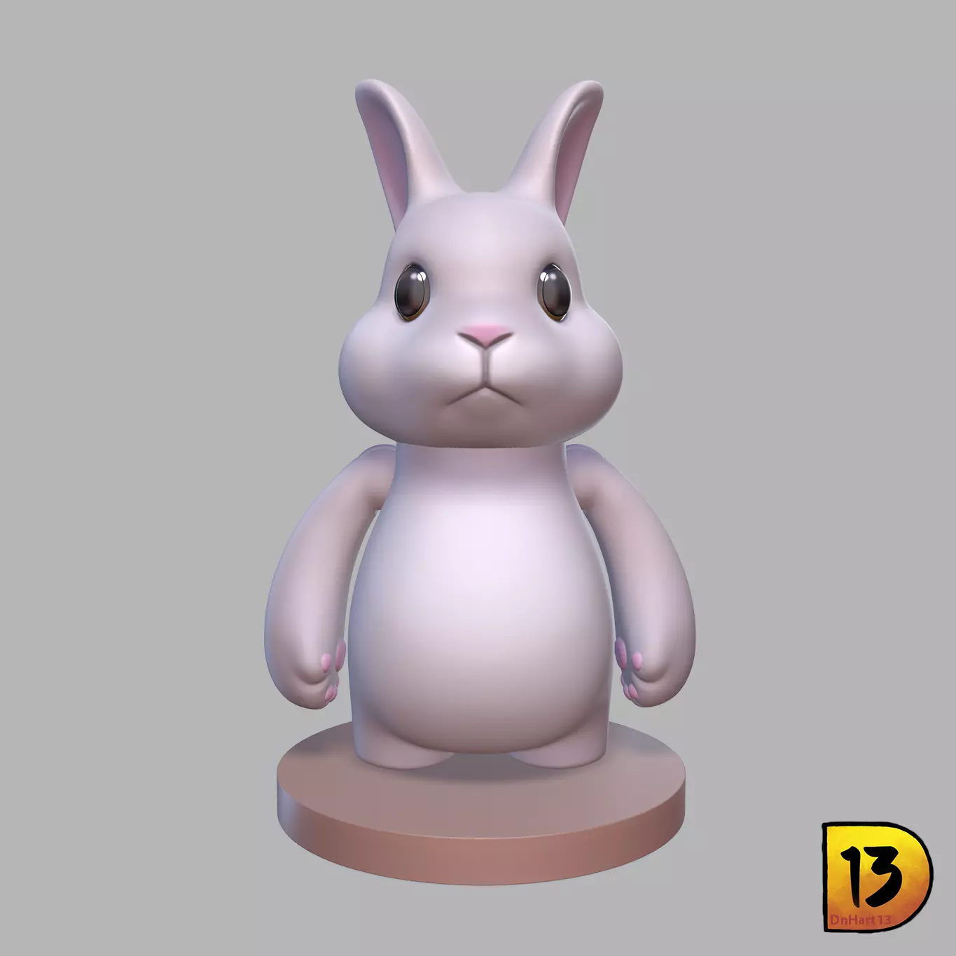 Party Animals Carrot Bunny 3D print model_0