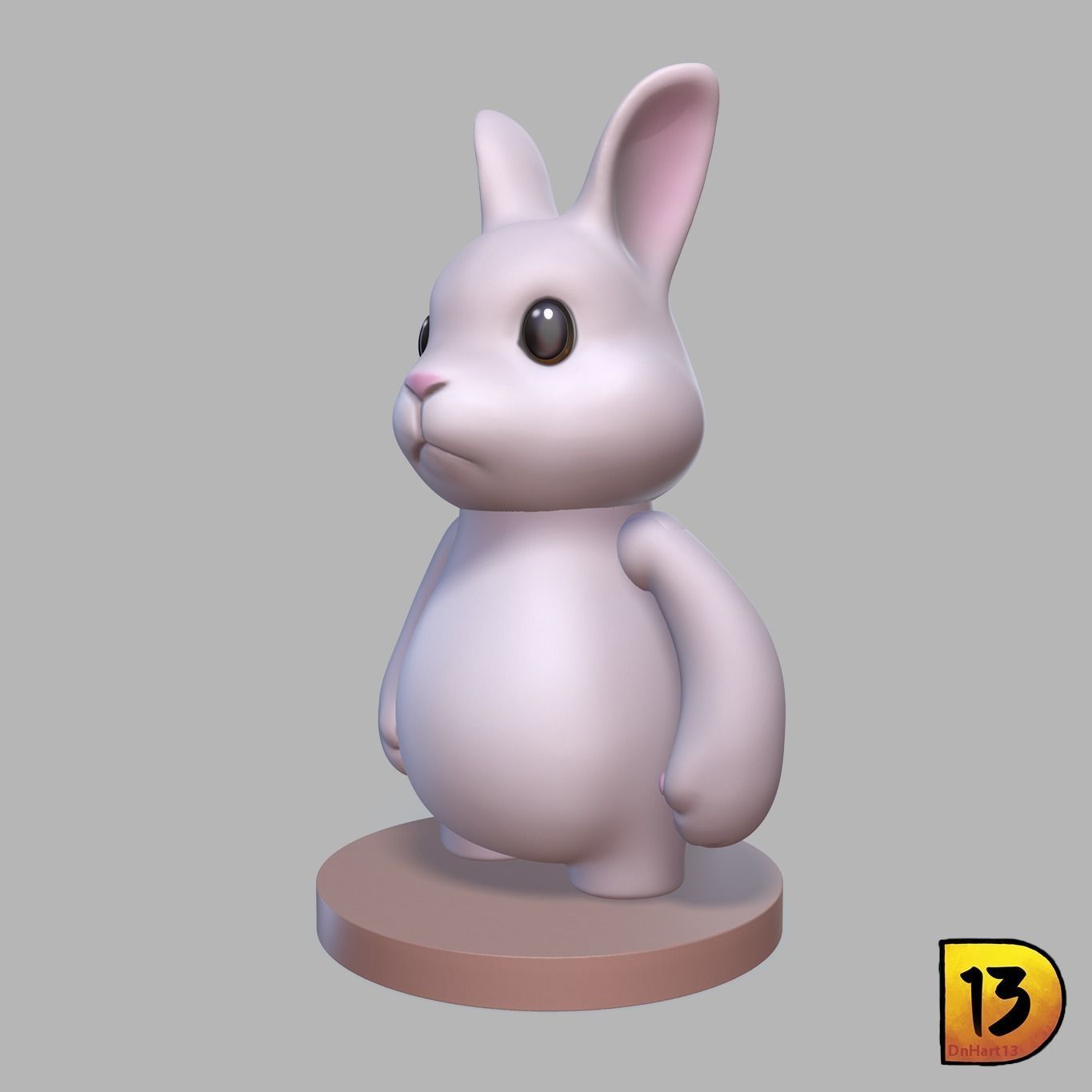 Party Animals Carrot Bunny 3D print model_1