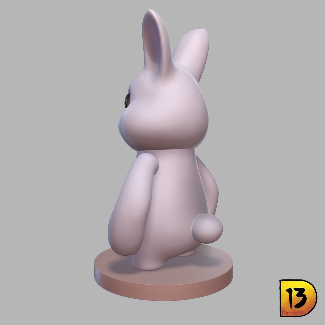 Party Animals Carrot Bunny 3D print model_2